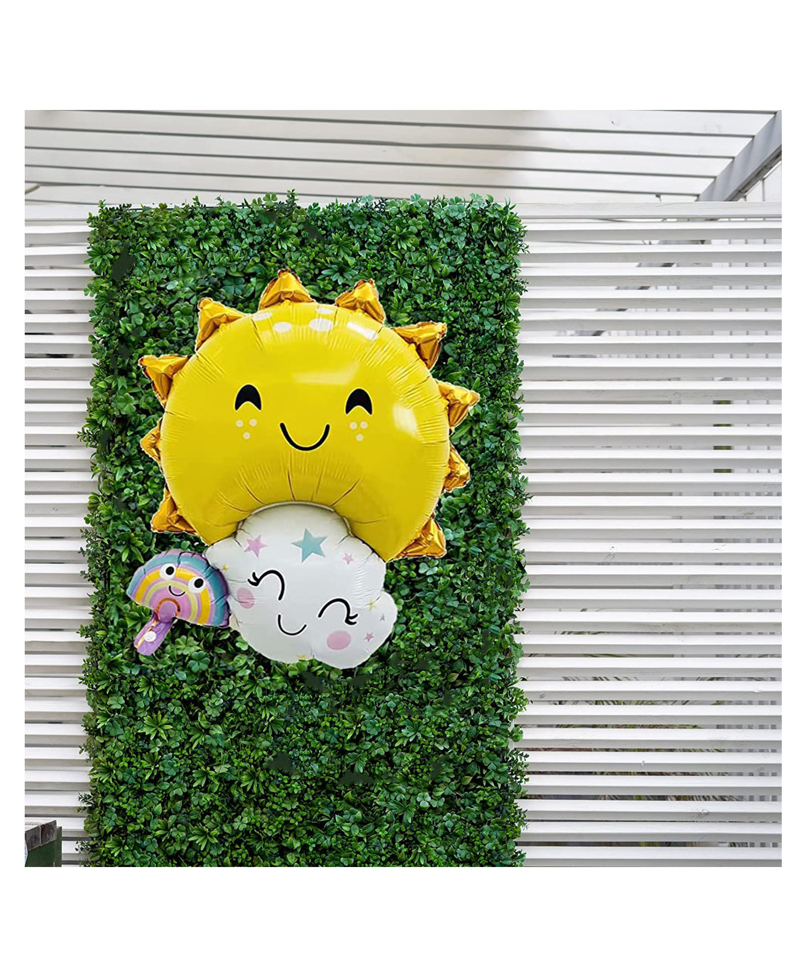 Funcart Sun Cloud Smiley Rainbow Foil Mylar Balloon - Multicolor-image-46