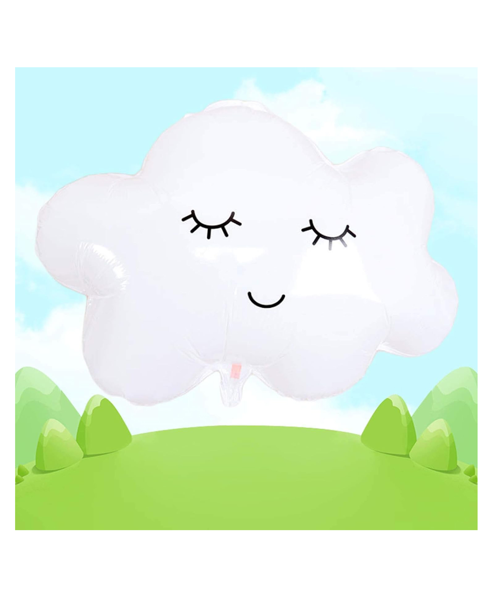 Funcart Cloud Shape Foil Balloons White Cloud Shaped Foil Mylar Balloon - White-image-43