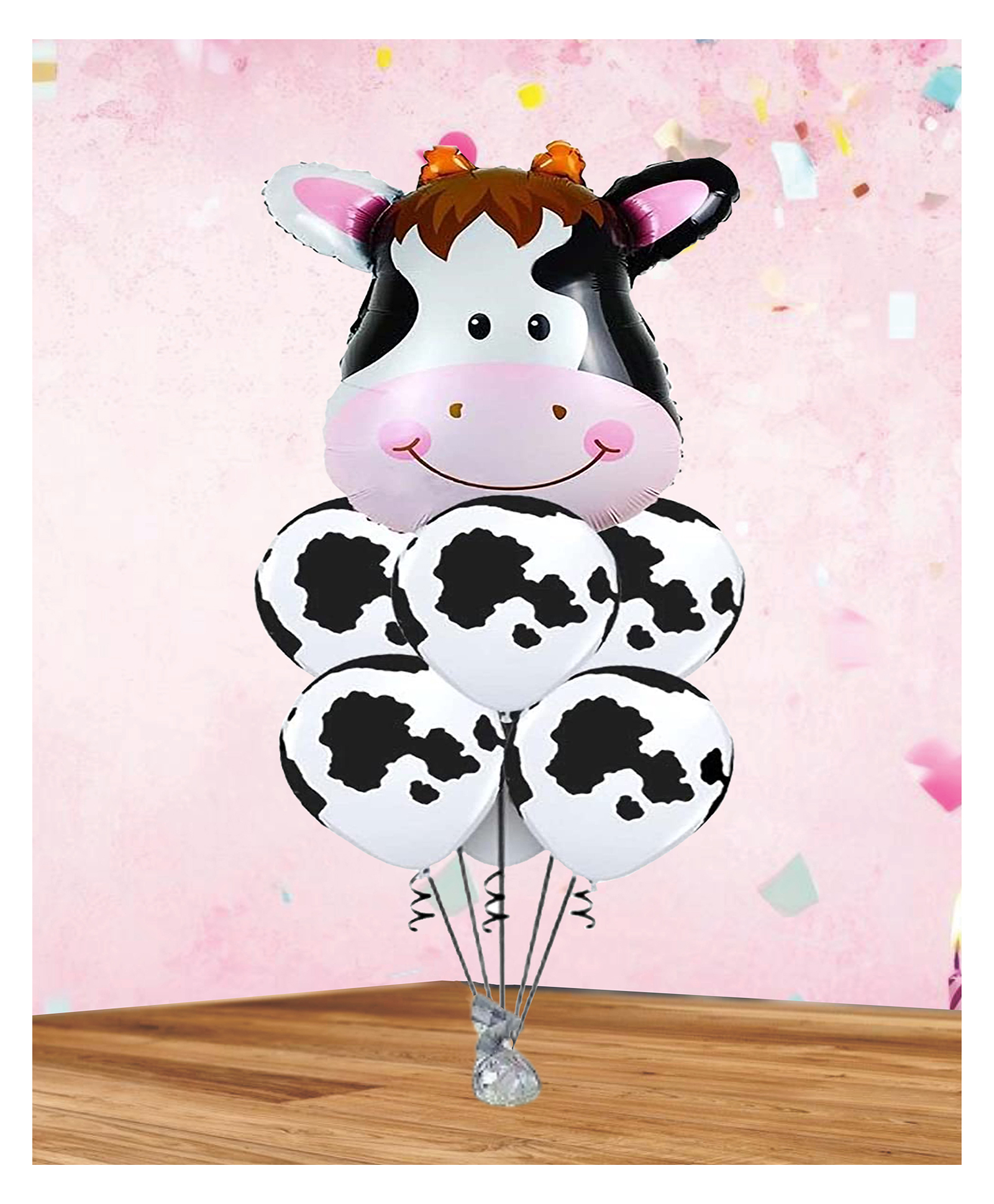 Funcart Cow Balloon Bouquet Multicolor - Pack of 7-image-49