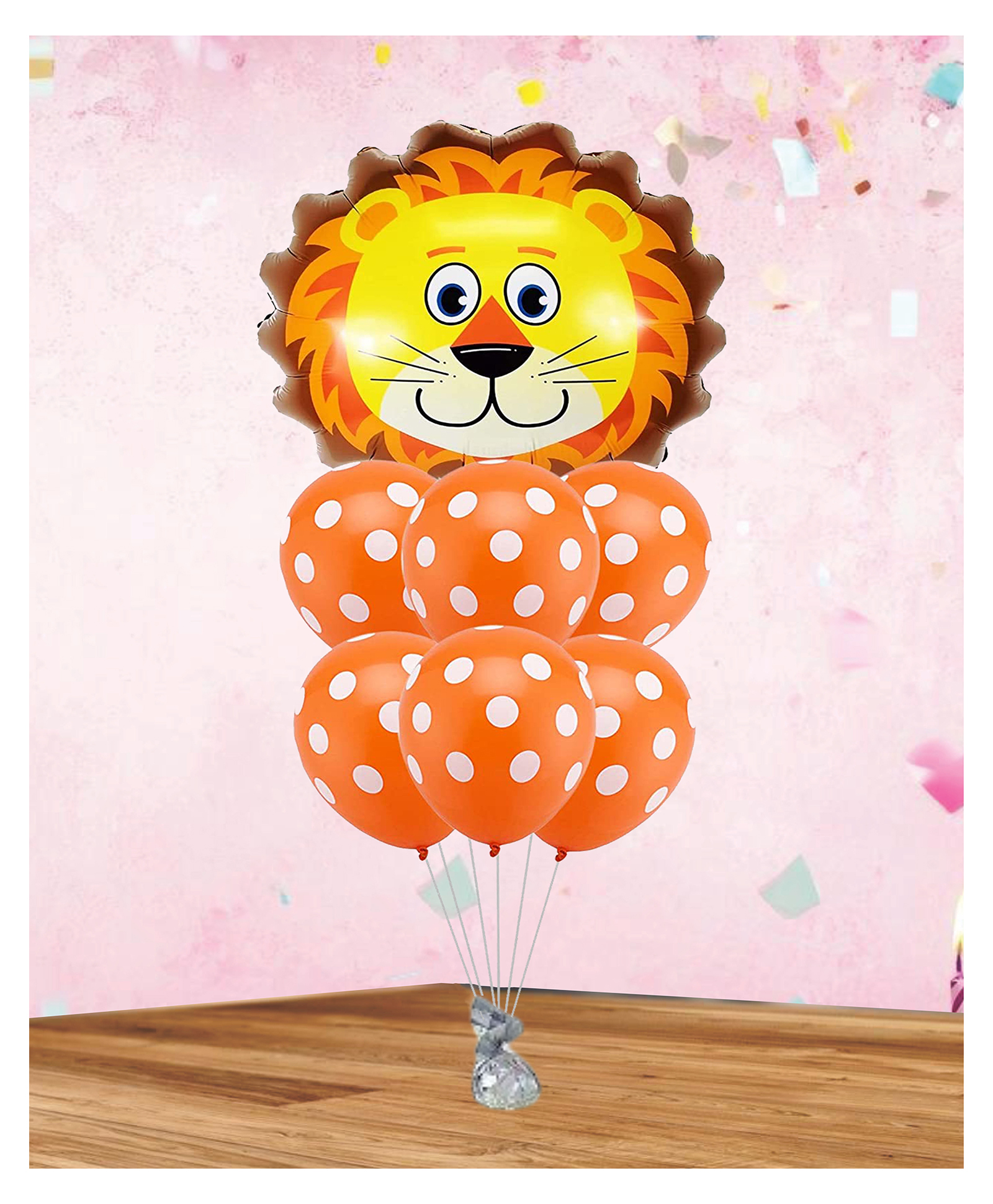 Funcart Lion Balloon Bouquet Multicolor - Pack of 7-image-47