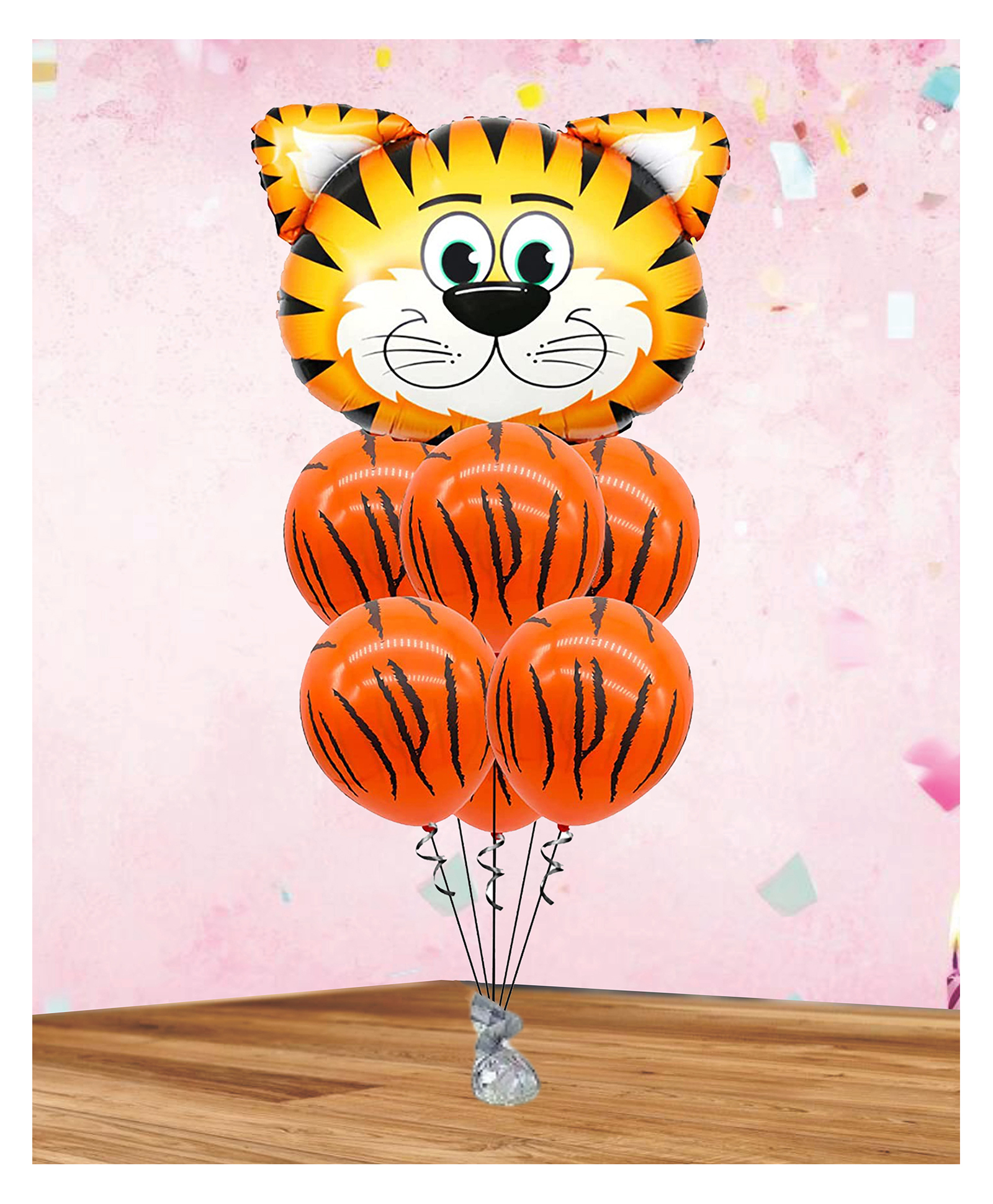 Funcart Tiger Balloon Bouquet Multicolor - Pack of 7-image-48