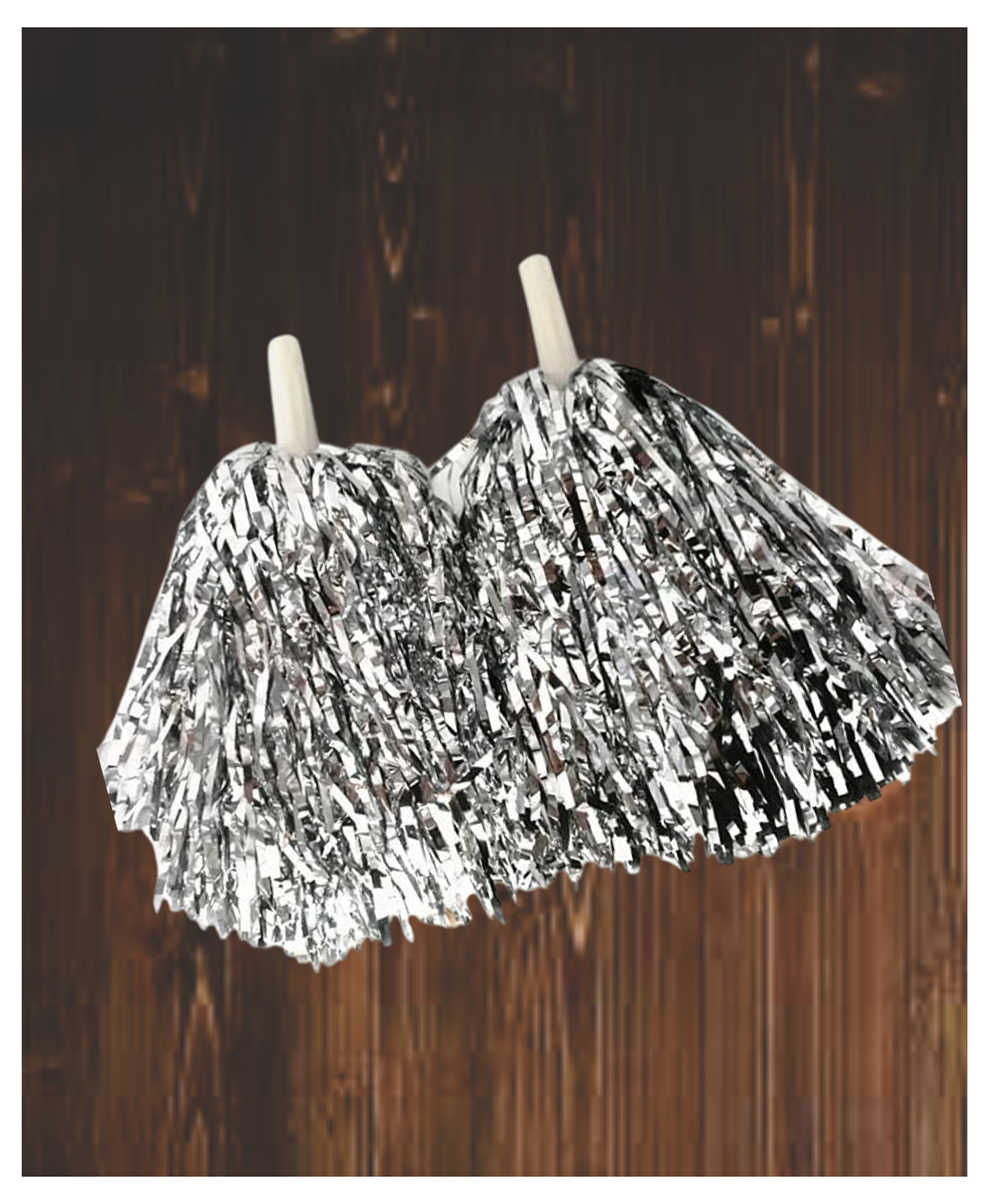 Funcart Cheering Pom Pom Silver - Pack of 2-picture-2