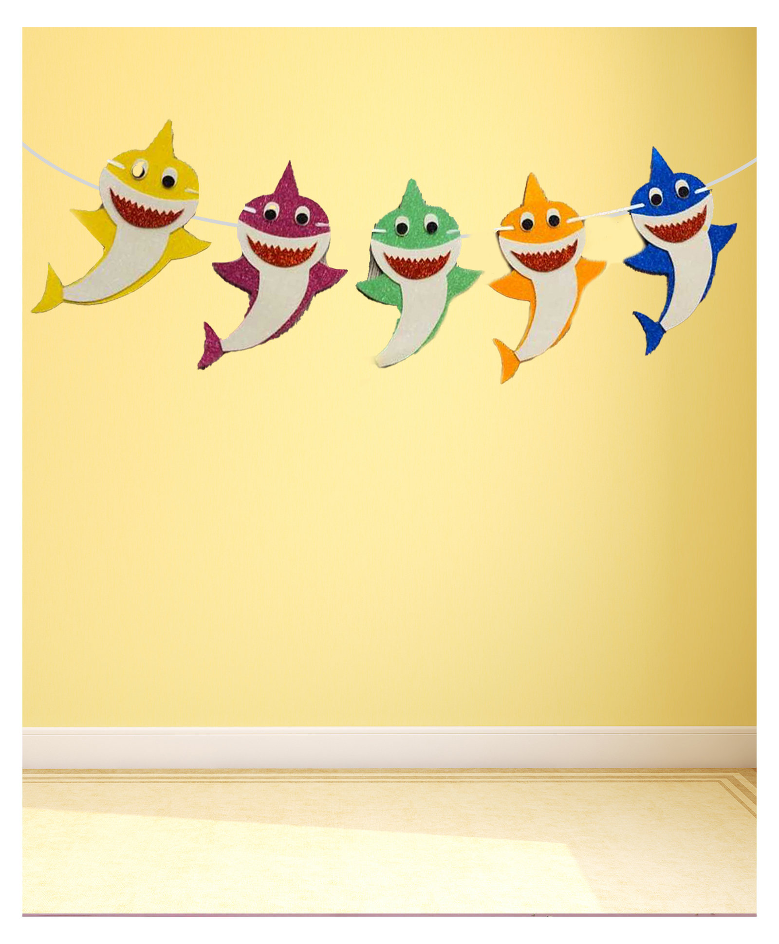 Funcart Baby Shark Flag Handcrafted Banner- Multicolor-picture-28