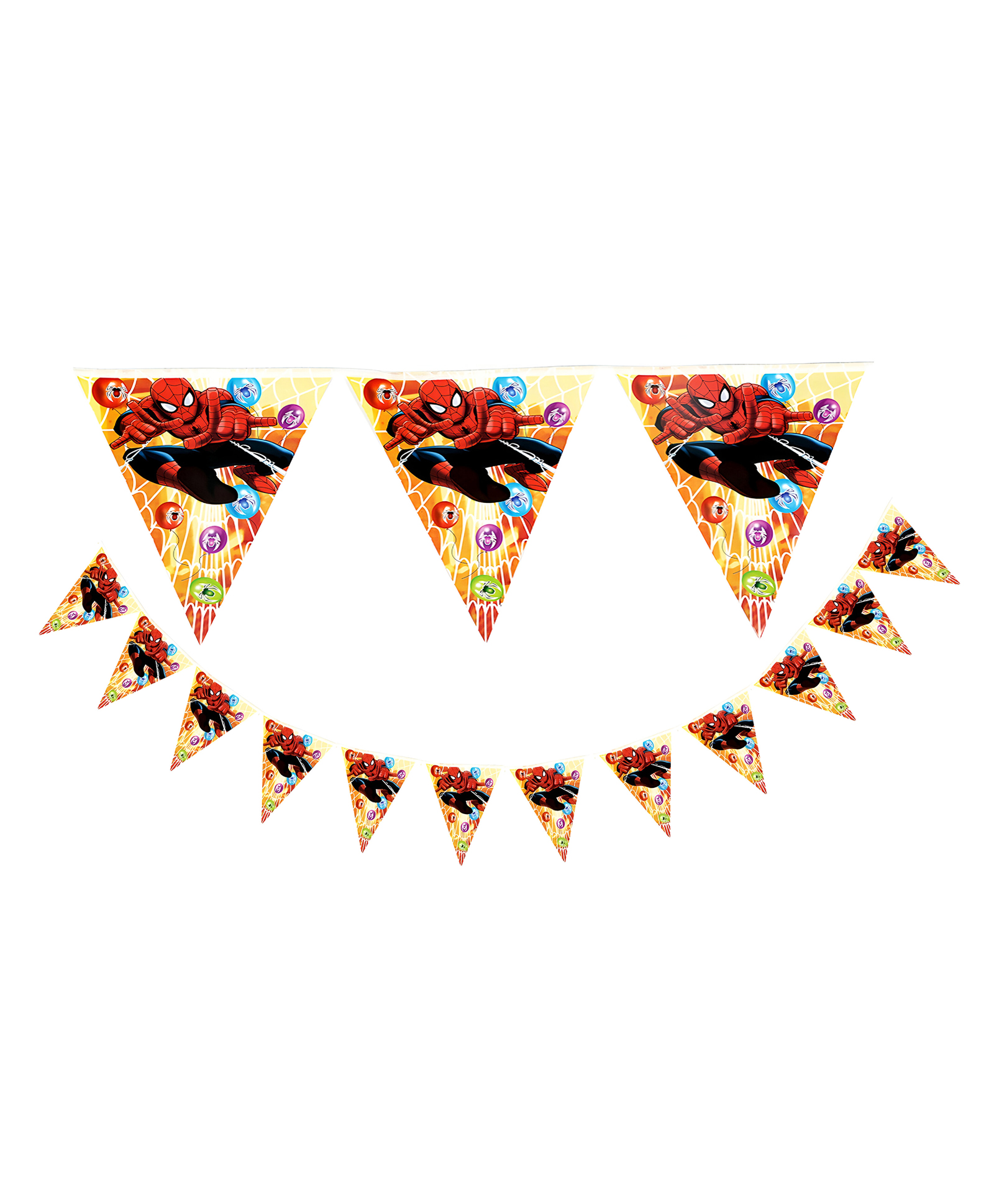 Funcart Spiderman Theme Flag Banner - Multicolor-picture-18