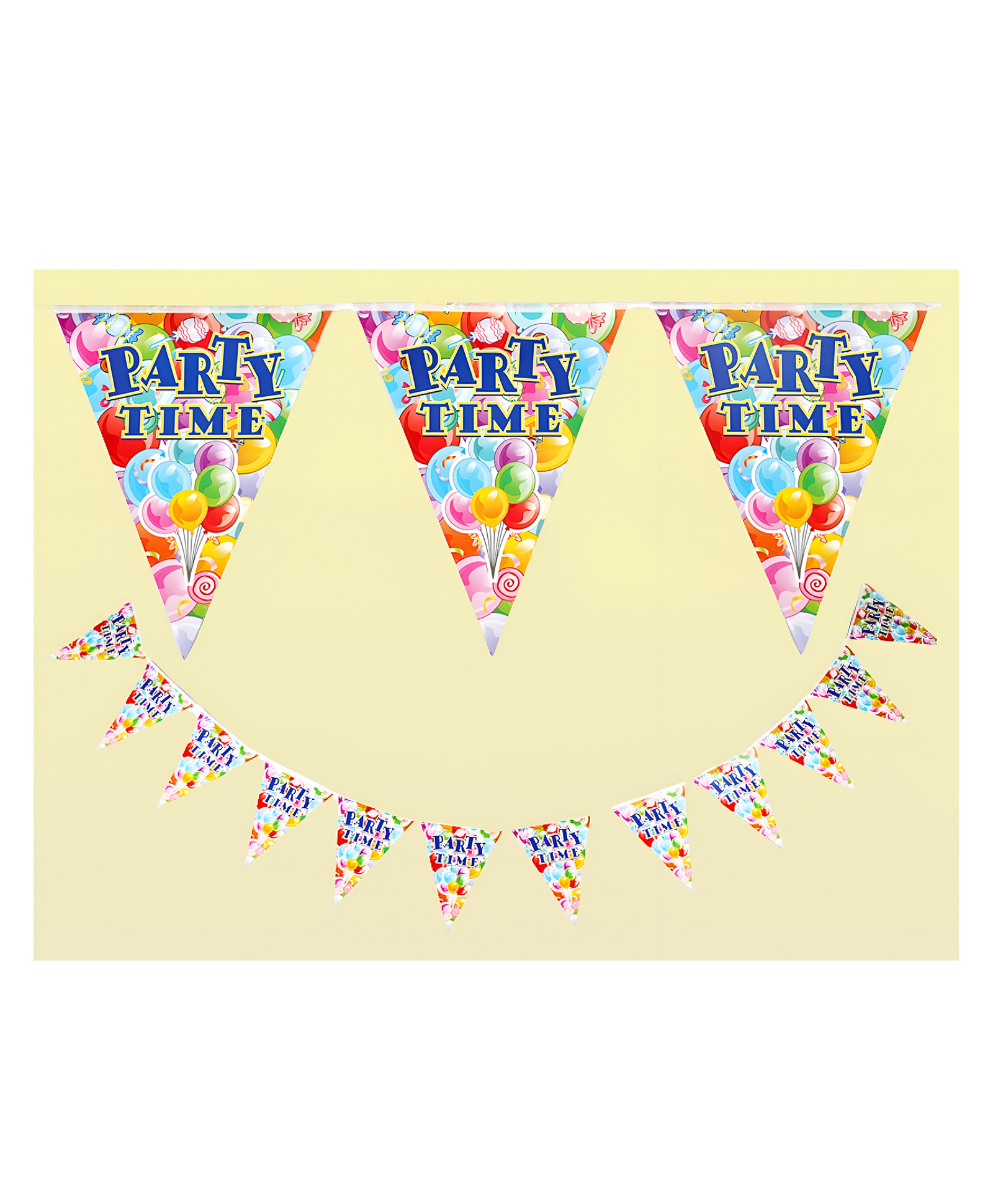 Funcart Party Time Theme Flag Banner - Multicolor-picture-23