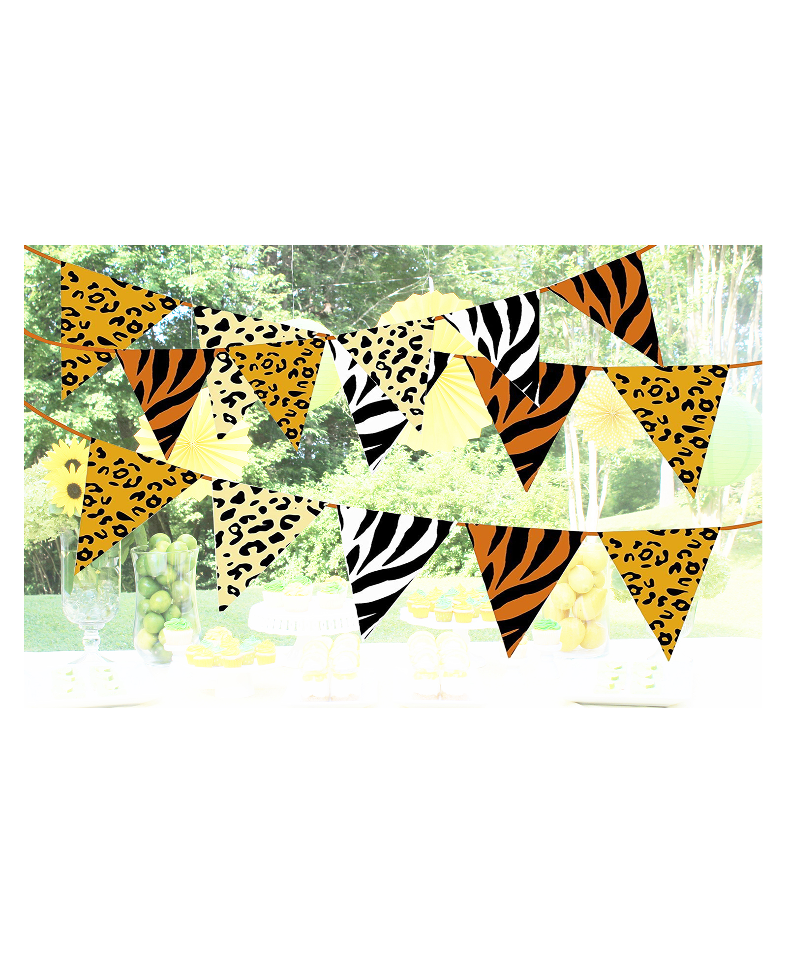 Funcart Jungle animal hanging flag banner - Multicolor-picture-24