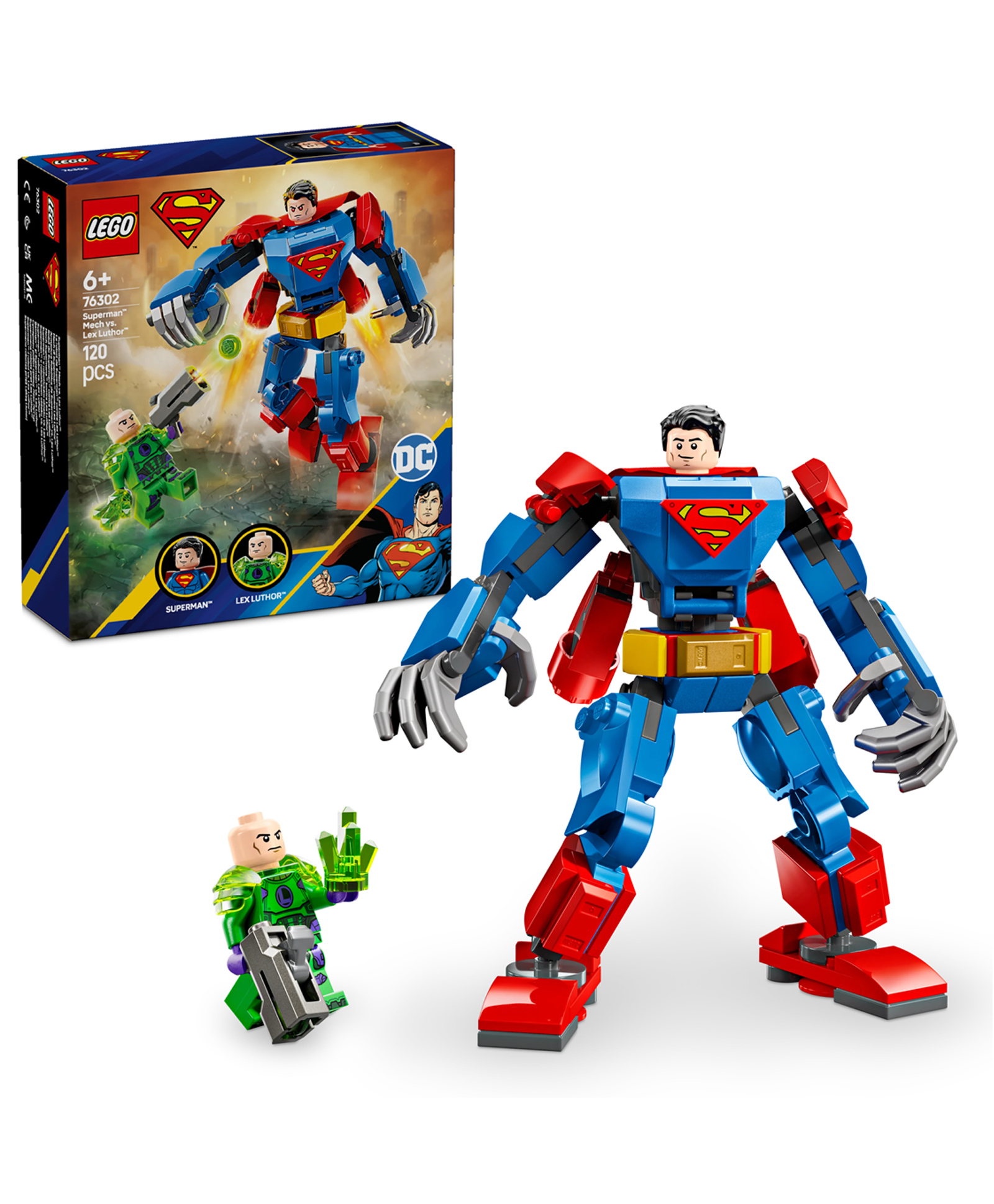 LEGO DC Superman Mech vs. Lex Luthor Super Hero Toy Figure Playset 120 pieces-76302-picture-24