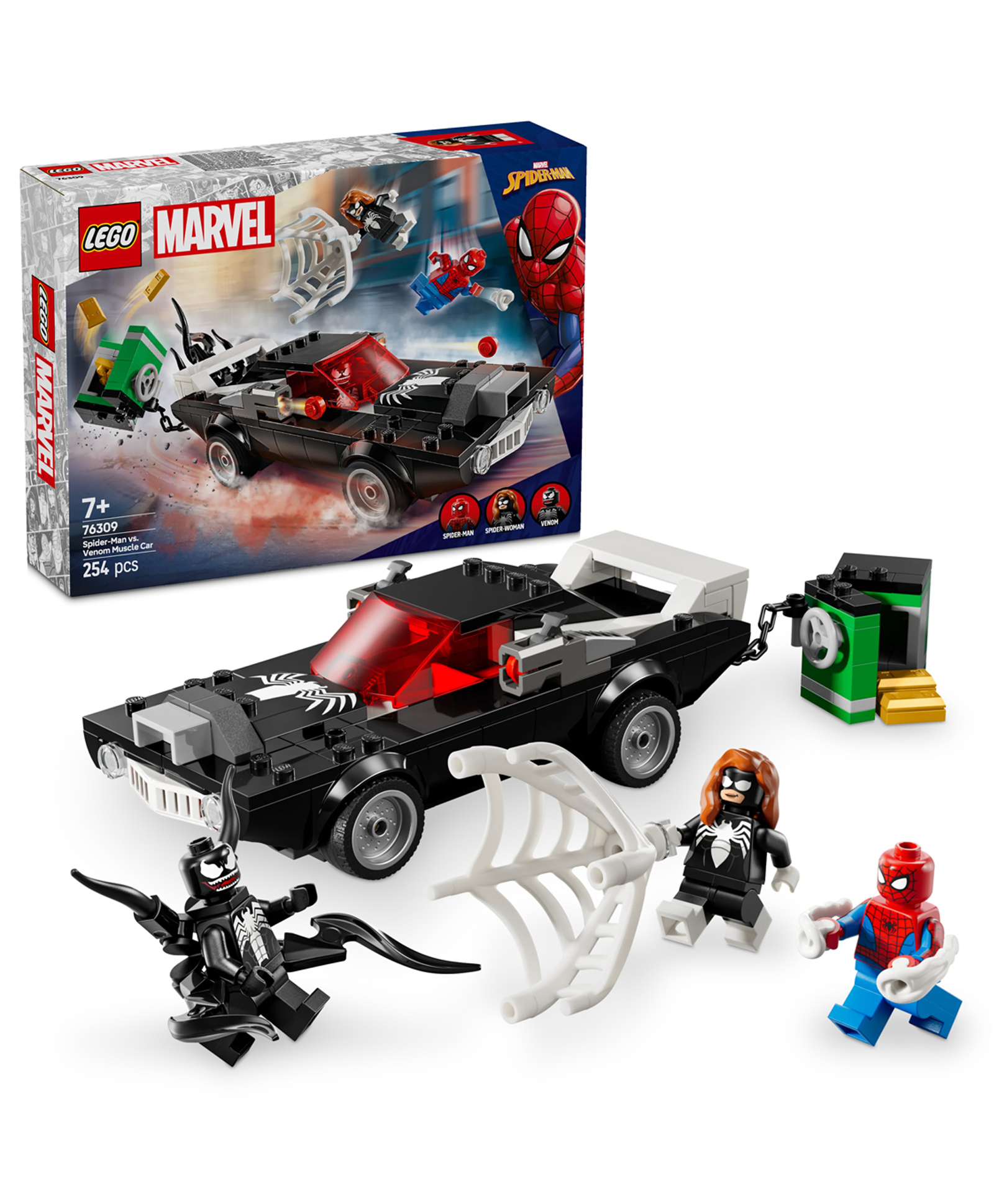 LEGO Marvel Spider-Man vs. Venom Muscle Car Buildable Toy Vehicle Set 254 Pieces - 76309-picture-18