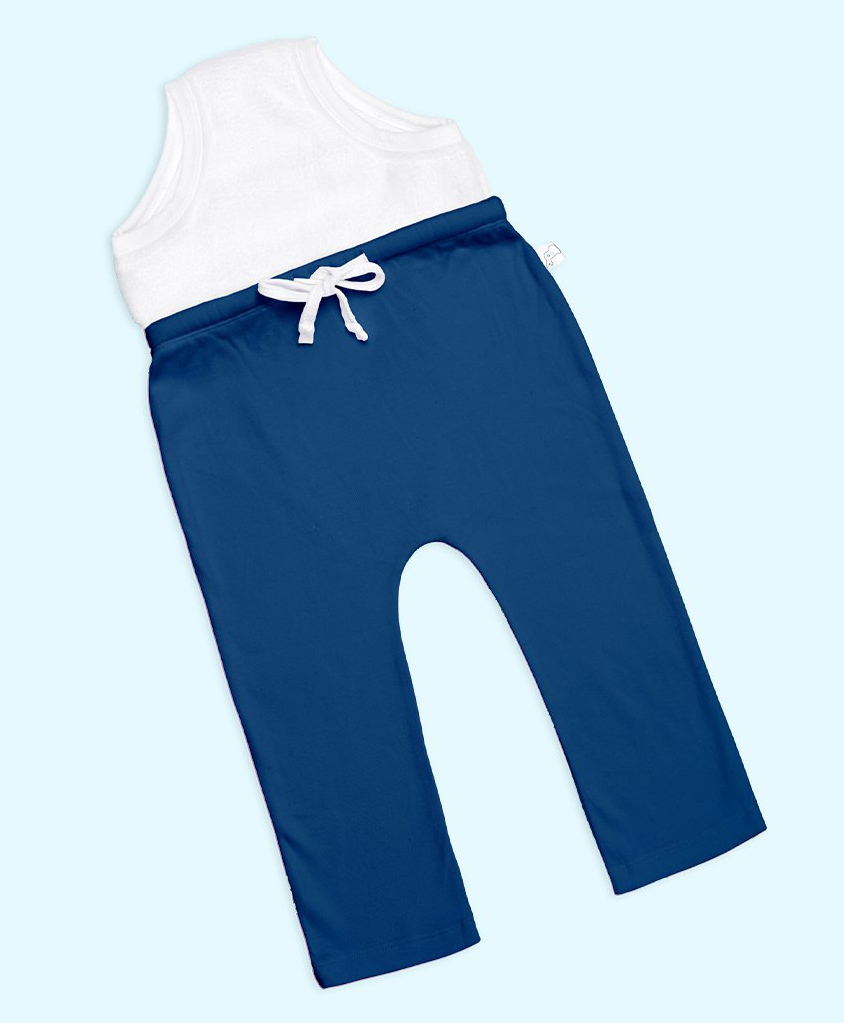 SuperBottoms Cotton Knit Solid Diaper Pajama - Navy Blue-picture-11