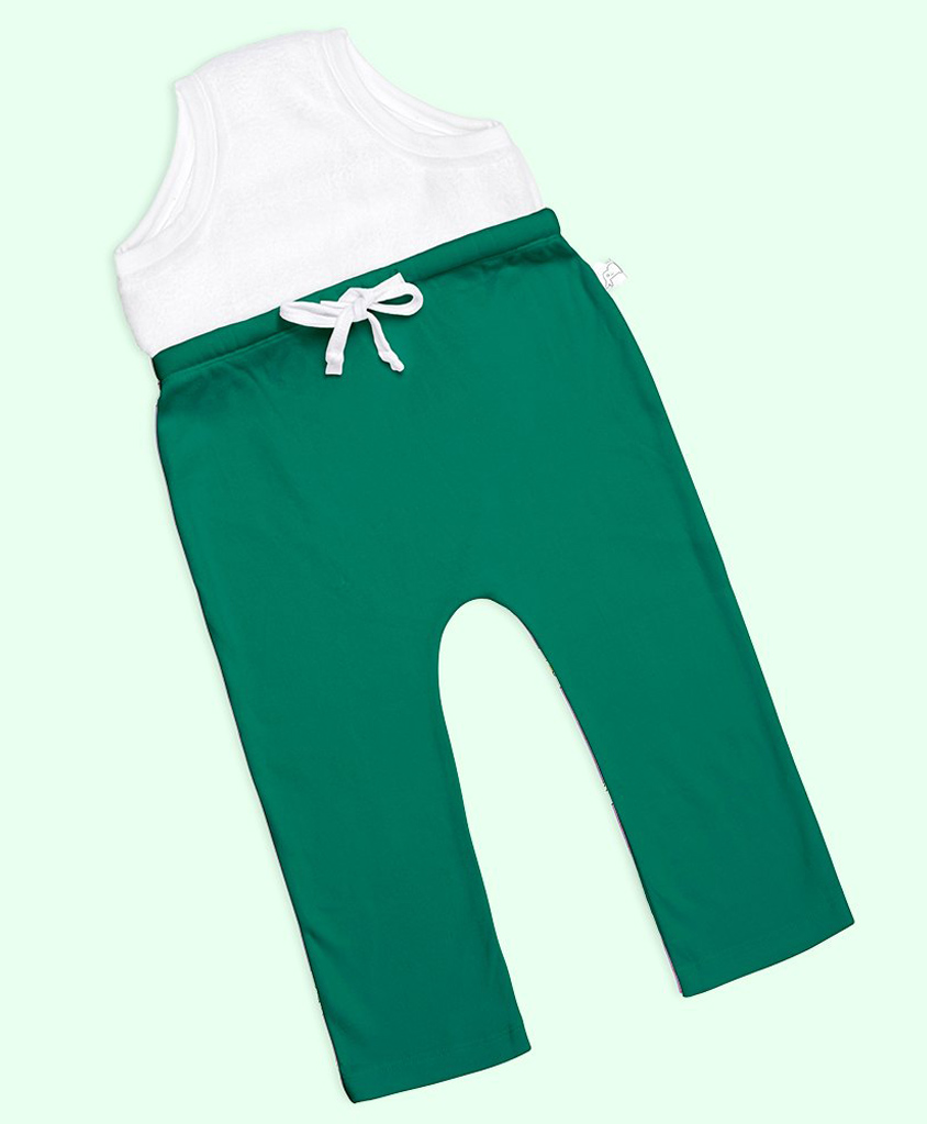 SuperBottoms Cotton Knit Solid Diaper Pajama - Green-picture-14