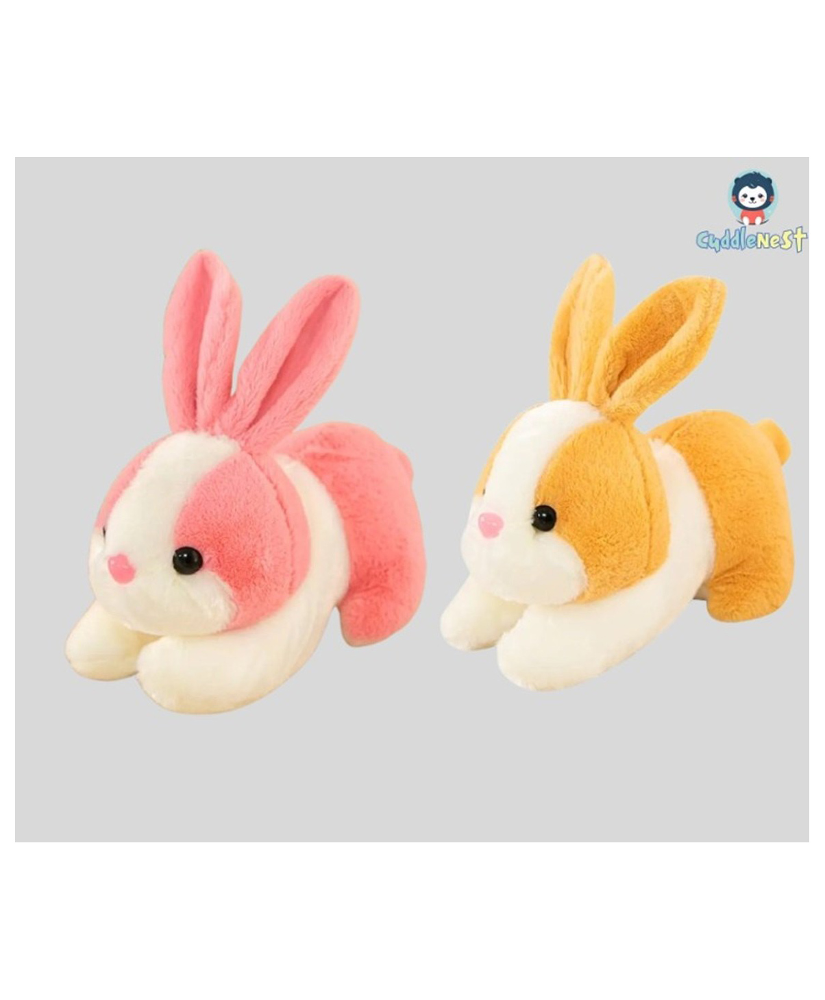 CuddelNest Rabbit pair - Multicolor (Pack of 2) Height 30 cm-image-3