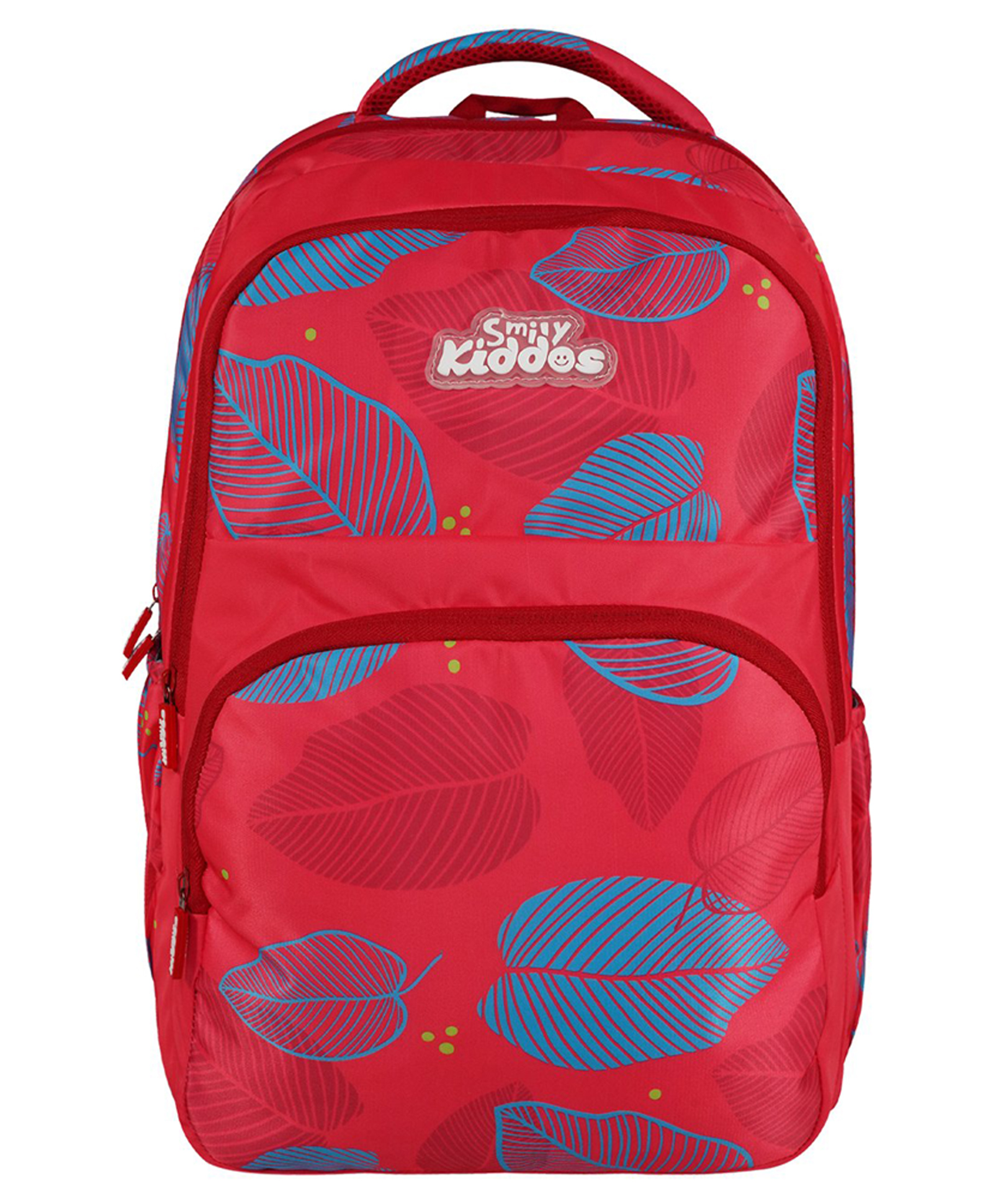 Smily Kiddos Rio 19 Inch Laptop Backpack Red Blue Leaf Print-image-41