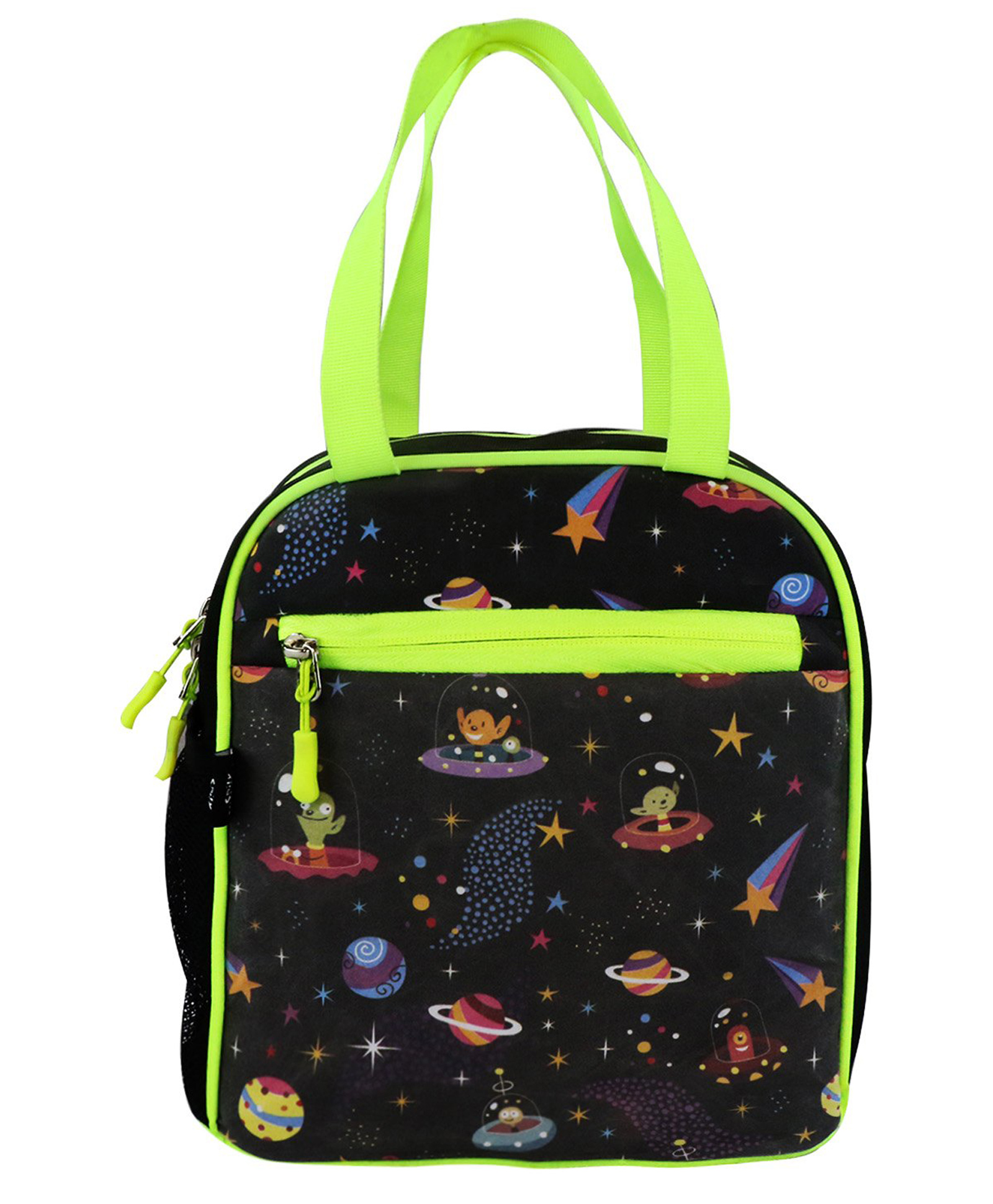 Smily Kiddos Joy Lunch Bag With Insulation Alien Theme - Black-image-40