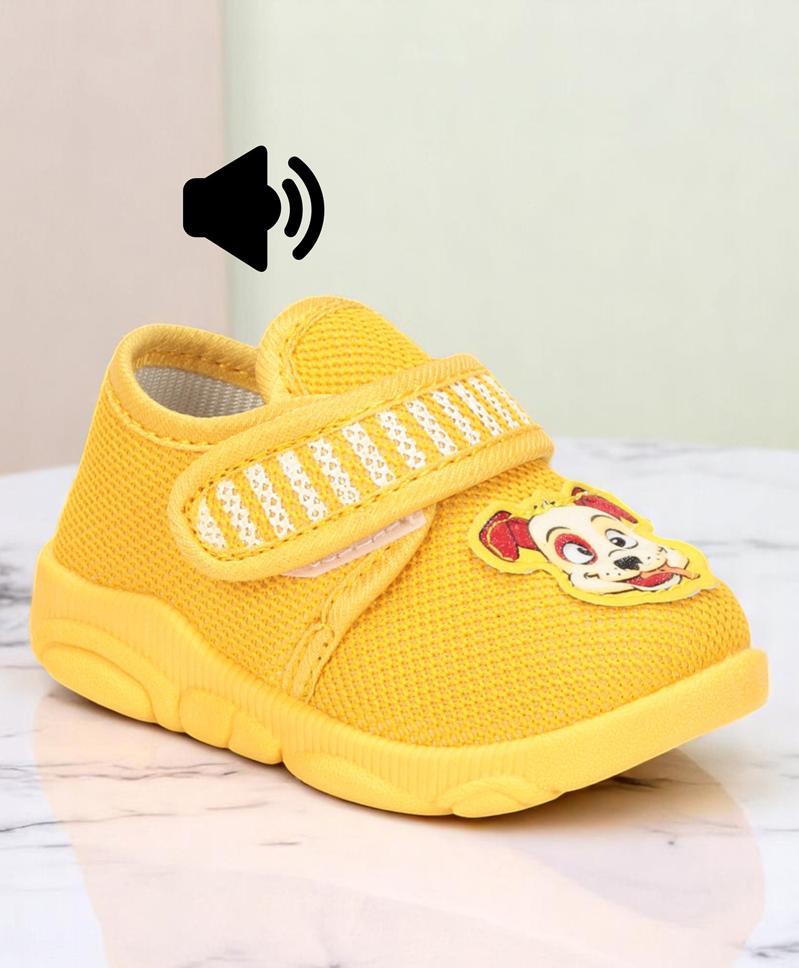 Lil Lollipop Dog Patch Detailed Musical Shoes - Mustard-image-18