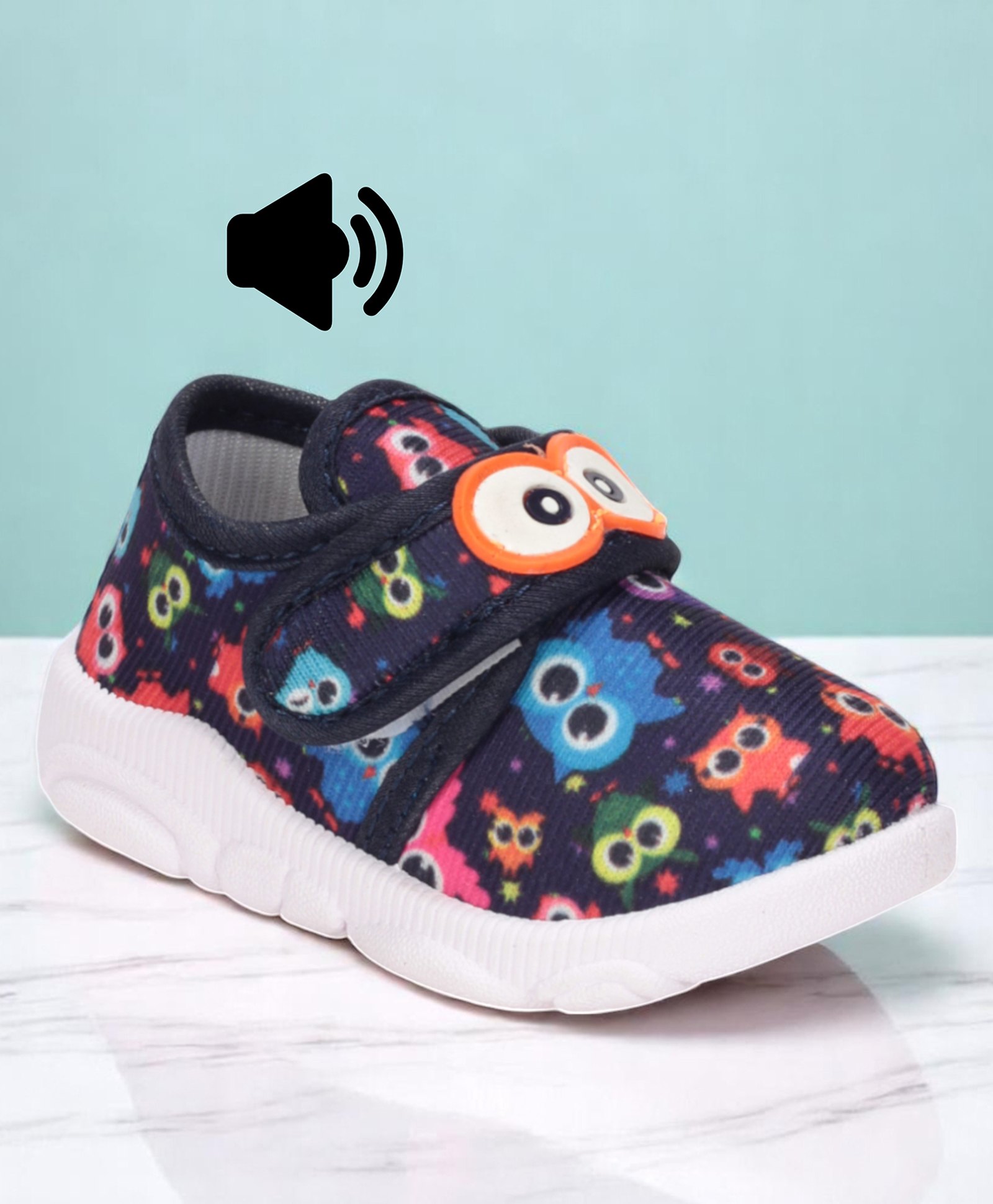 Lil Lollipop Owls Designed Musical Shoes - Navy Blue-picture-10