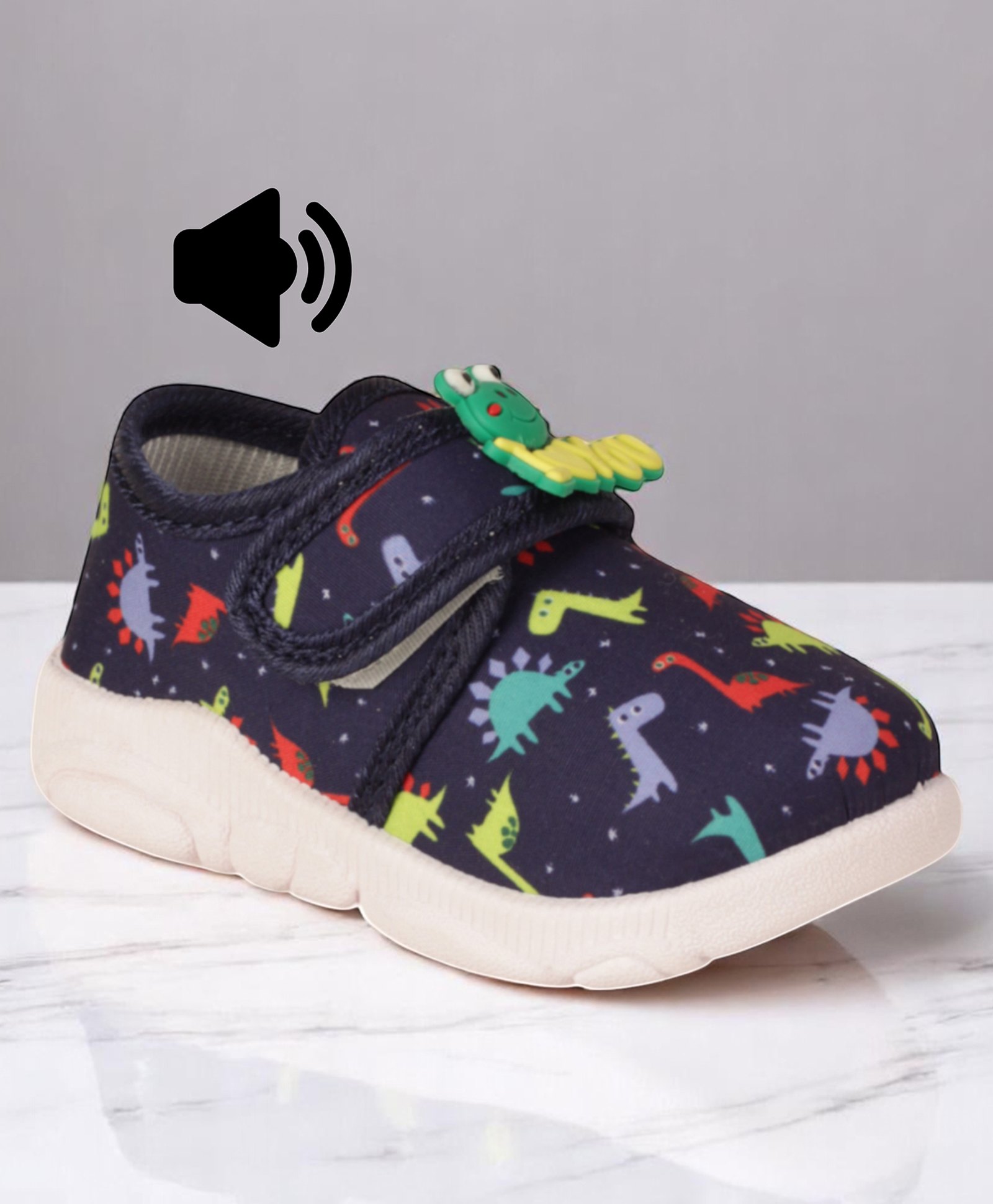 Lil Lollipop Dinosaurs & Frog Designed Musical Shoes - Navy Blue-picture-20