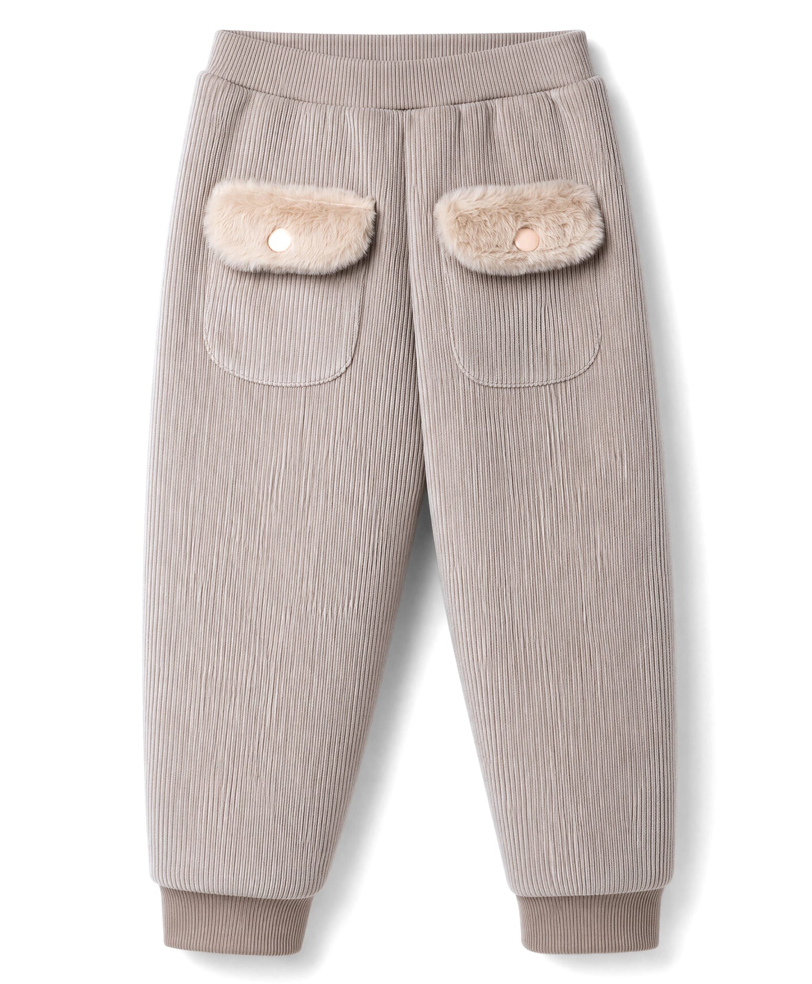 Mark & Mia Fleece Knit Winterwear Full Length Lower With Pockets & Sherpa Flaps - Beige-picture-25