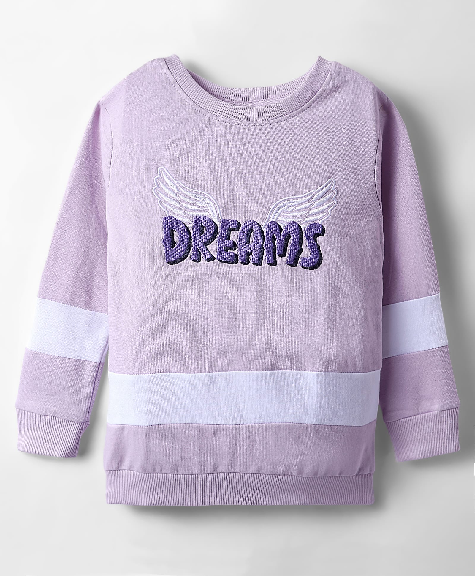 BUMZEE Looper Knit Full Sleeves Text & Wings Printed Sweatshirt - Lilac-picture-15