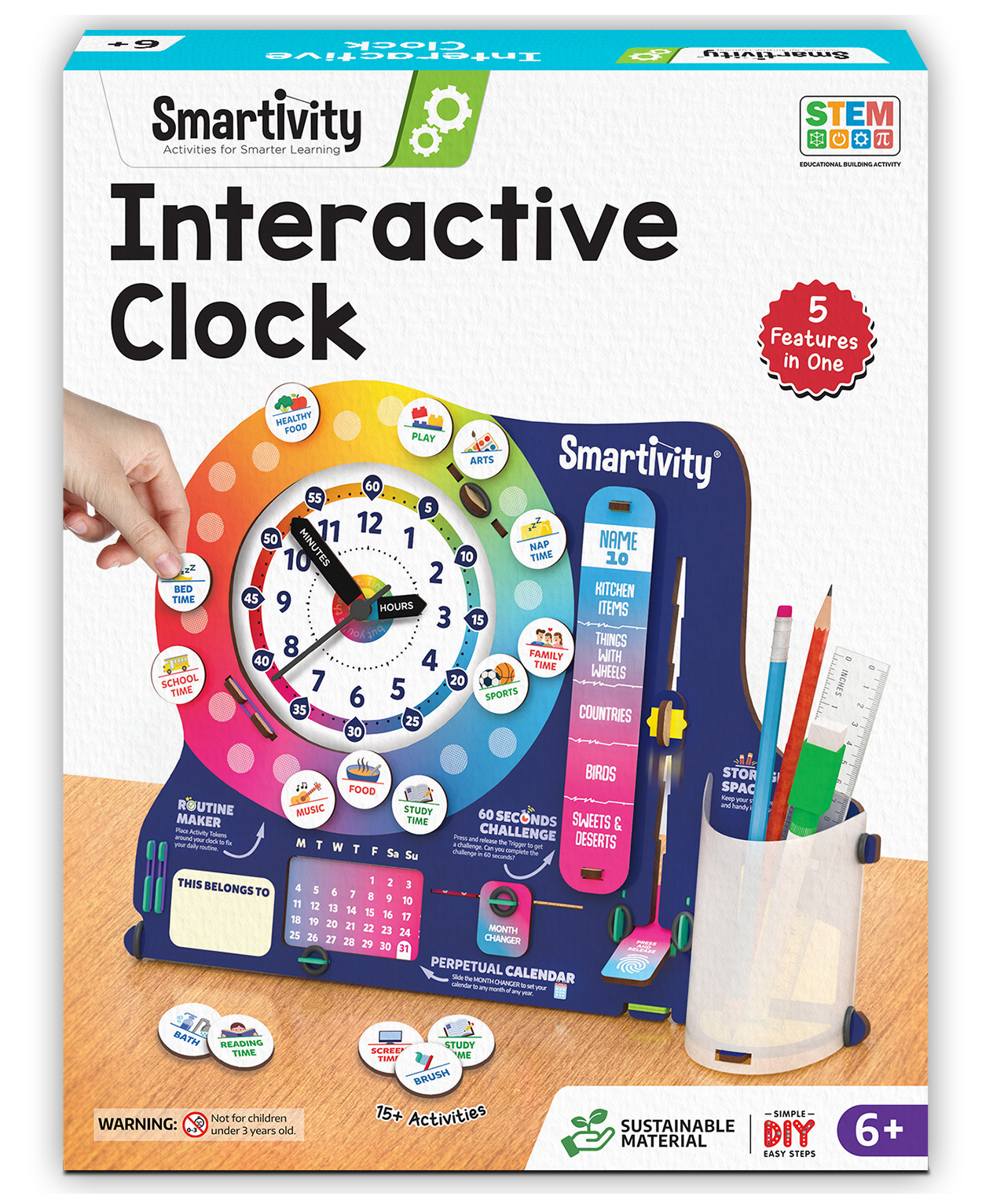 Smartivity DIY Interactive Clock with Stationary Organiser for Kids-picture-33