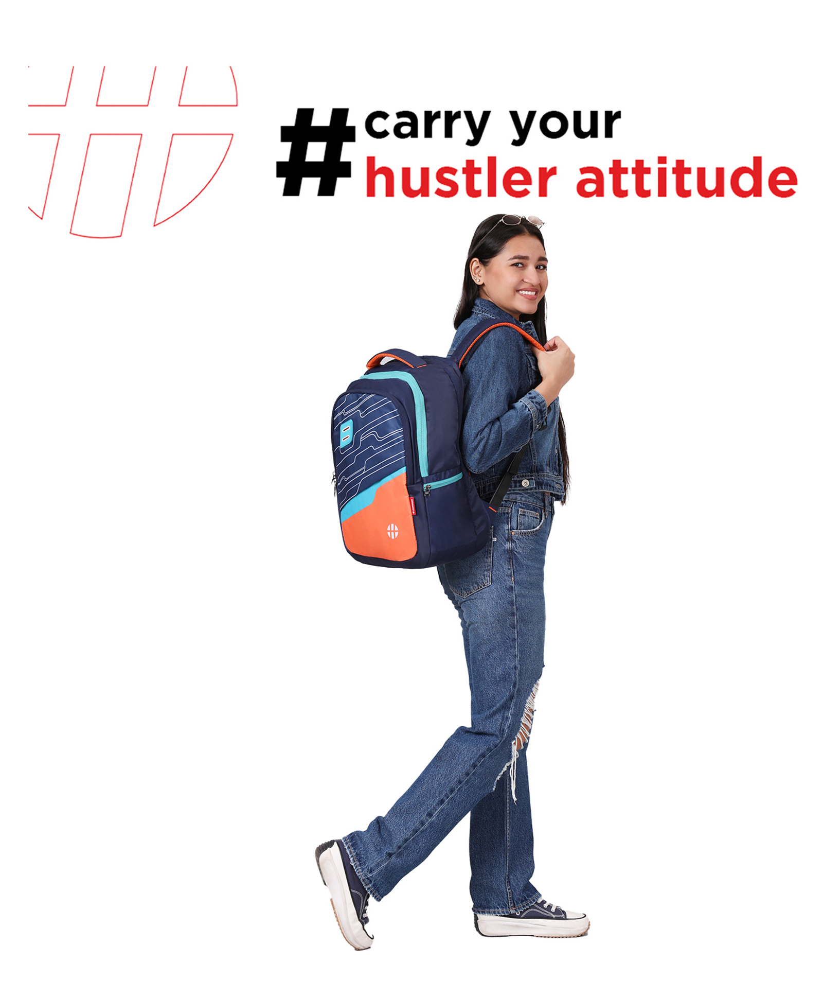 Harissons Take Off Navy Orange Casual Office Backpack for Men & Women.(Age- 9 to 12 Year-18 Inches)-image-17