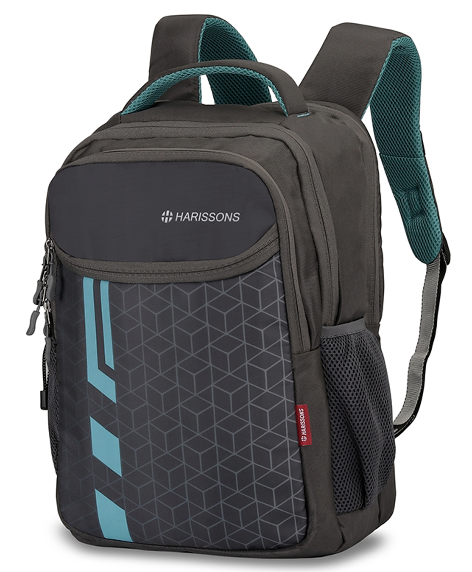 HARISSONS Laser Grey Teal Water Repellent Casual Backpack.(Age 9 to 12 Year-Height 18 Inches)-image-15
