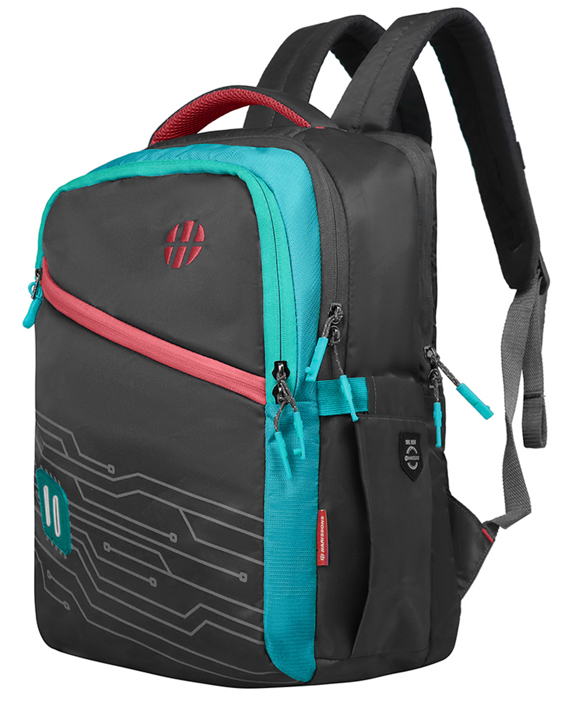 HARISSONS Virtual Grey Teal school & college Backpack for men & woman.(Age-9 to 12 Year-18 Inches)-image-14