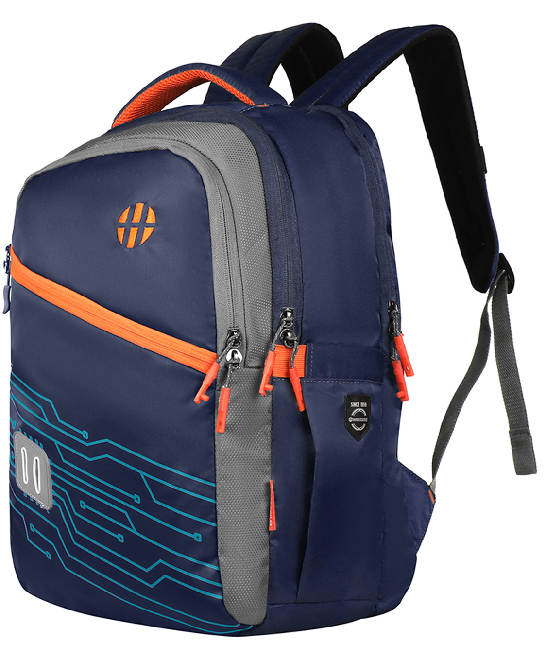 HARISSONS Virtual Navy Orange school & college Backpack for men & woman.(Age-9 to 12 Year-18 Inches)-image-4