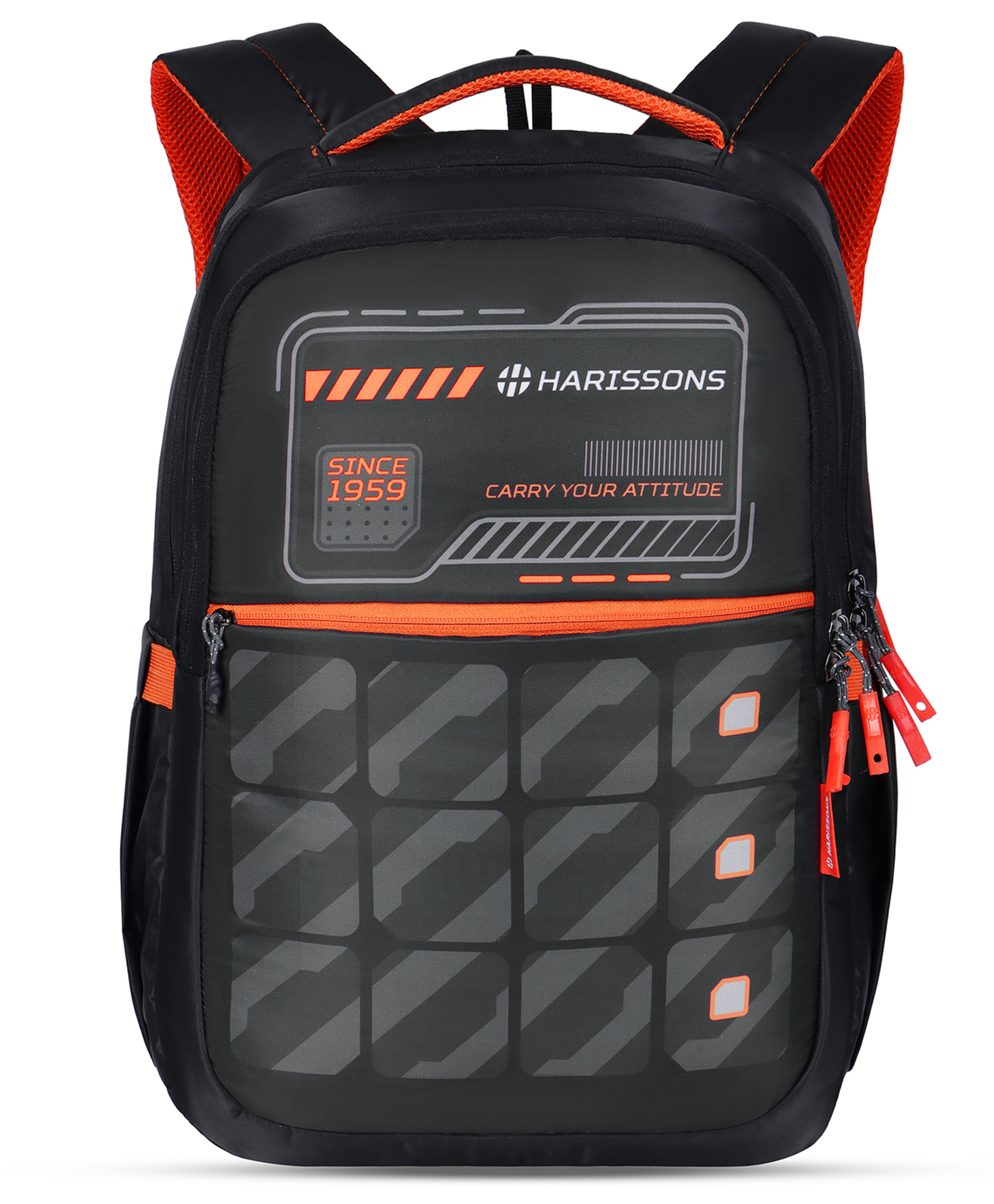 HARISSONS Memo black Orange Casual Backpack for mens & woman.(Age -6 to 9 Year - Height 18 Inches)-picture-29