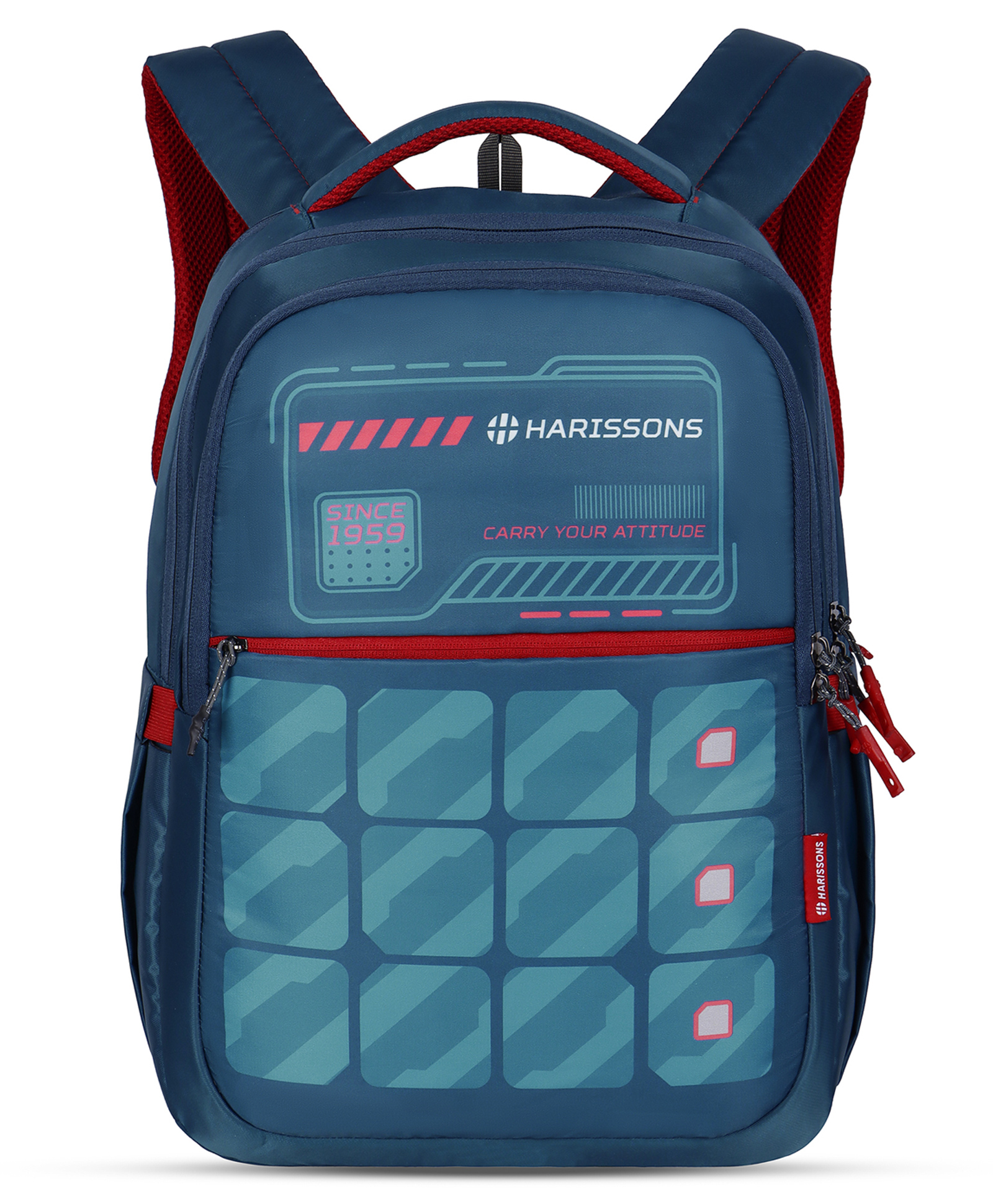 HARISSONS Memo Imperial blue Red Casual Backpack for mens & woman.(Age - 6 to 9 Year - 18 inches)-image-21