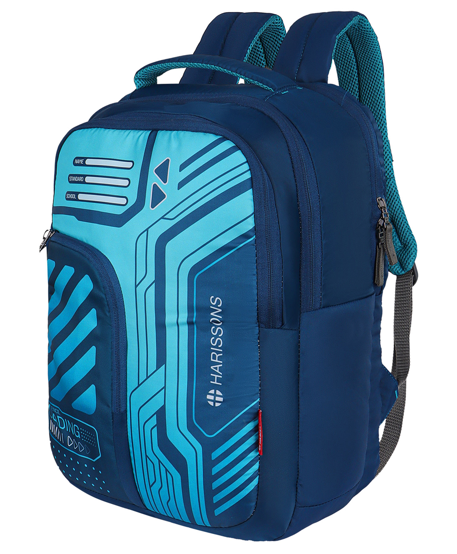 HARISSONS Gimik IMP Teal Futuristic Design for Kids & Teens Smart School Backpack (Age-9 to 12 Year-Height 18 Inches)-picture-6