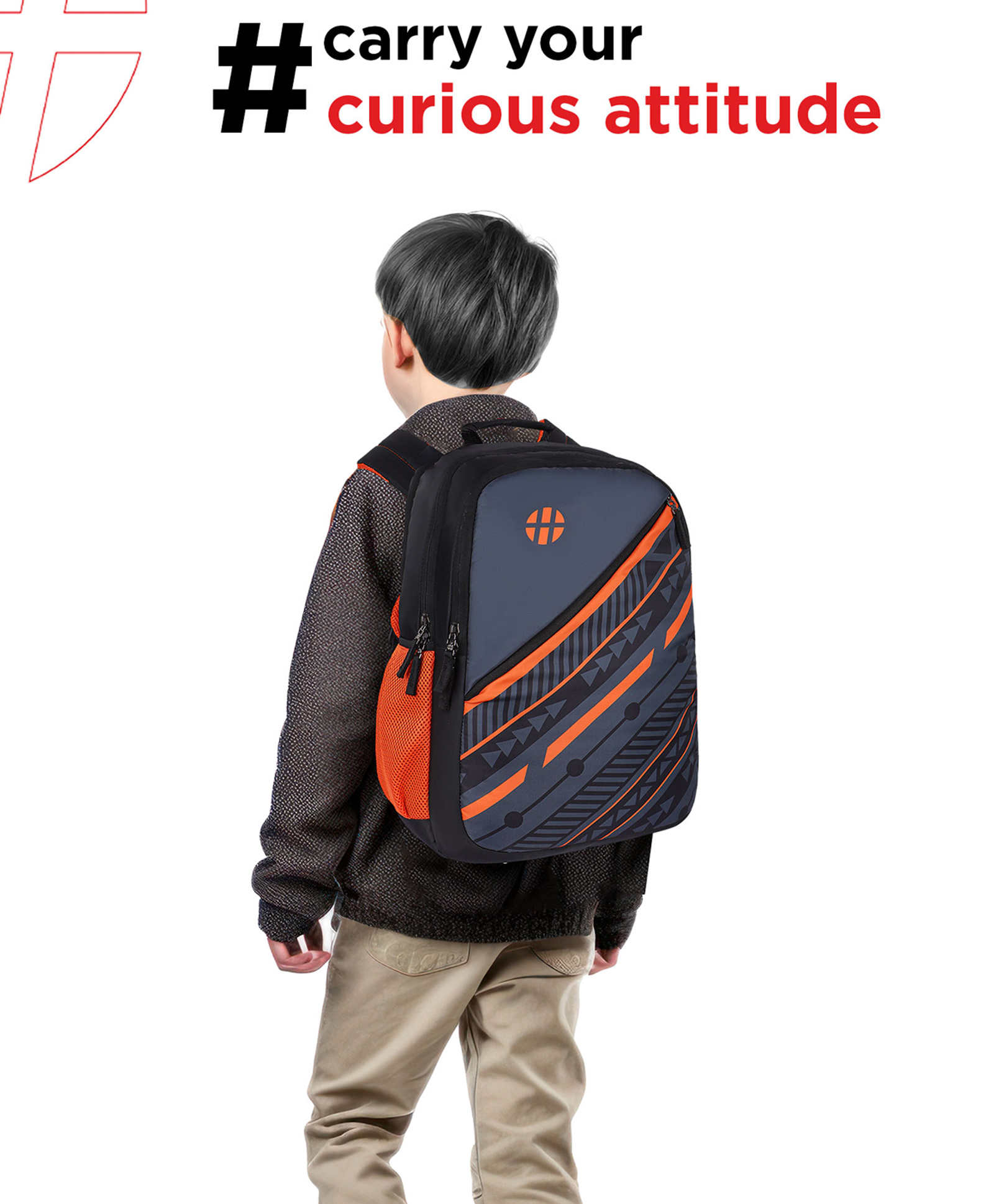 HARISSONS Linq Black Orange Lightweight School Backpack Ideal for Students. (Age-6 to 9 Year-Height 18 Inches)-image-41