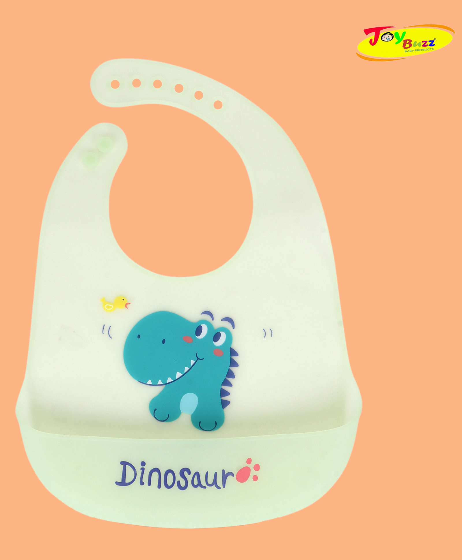 JOY BUZZ Joy Buzz Waterproof Silicone Bibs For Baby With Crumb Catcher Pocket With 6 Point Adjustable Closure - Green-picture-47