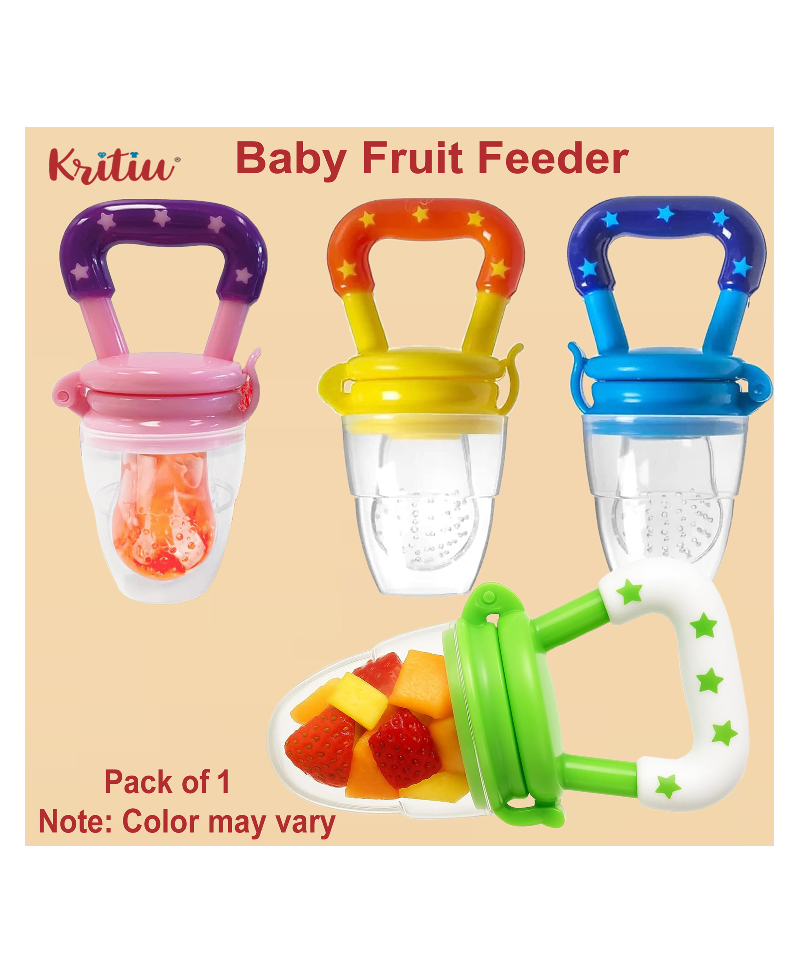 KRITIU Kritiu Fruit And Food Nibbler & Feeder - Multicolor-(Pack of 1)-picture-19