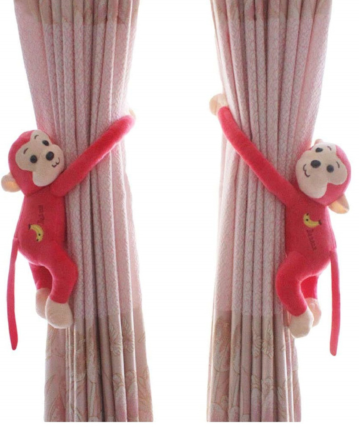 Tickles 2 Pcs Monkey Soft Stuffed Plush Animal Hanging Toy For Kids Boys & Girls Home Decoration (Size: 30 cm Color: Red)-image-38