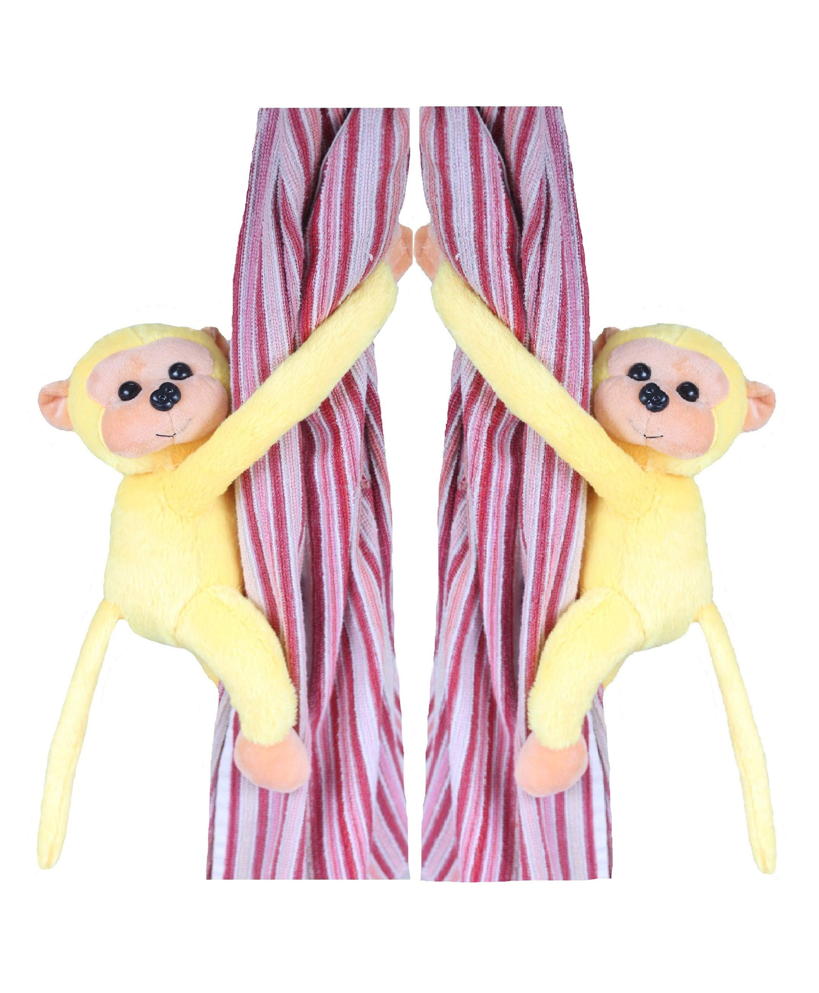 Tickles 2 Pcs Monkey Soft Stuffed Plush Animal Hanging Toy For Kids Boys & Girls Home Decoration (Size: 28 cm Color: Yellow)-image-12