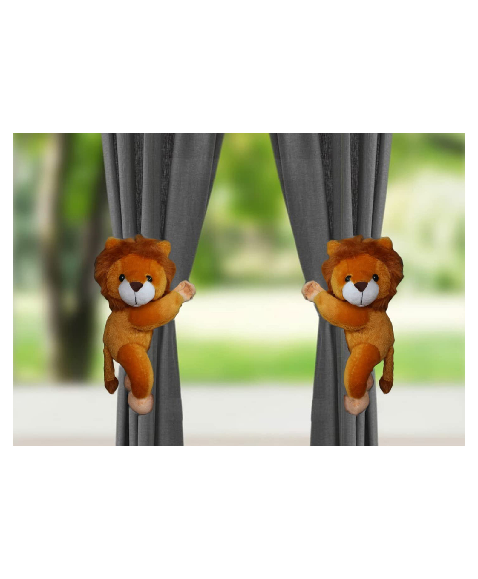 Tickles 2 Pcs Lion Soft Stuffed Plush Animal Hanging Toy For Kids Boys & Girls Home Decoration (Size: 30 cm Color: Brown)-image-14