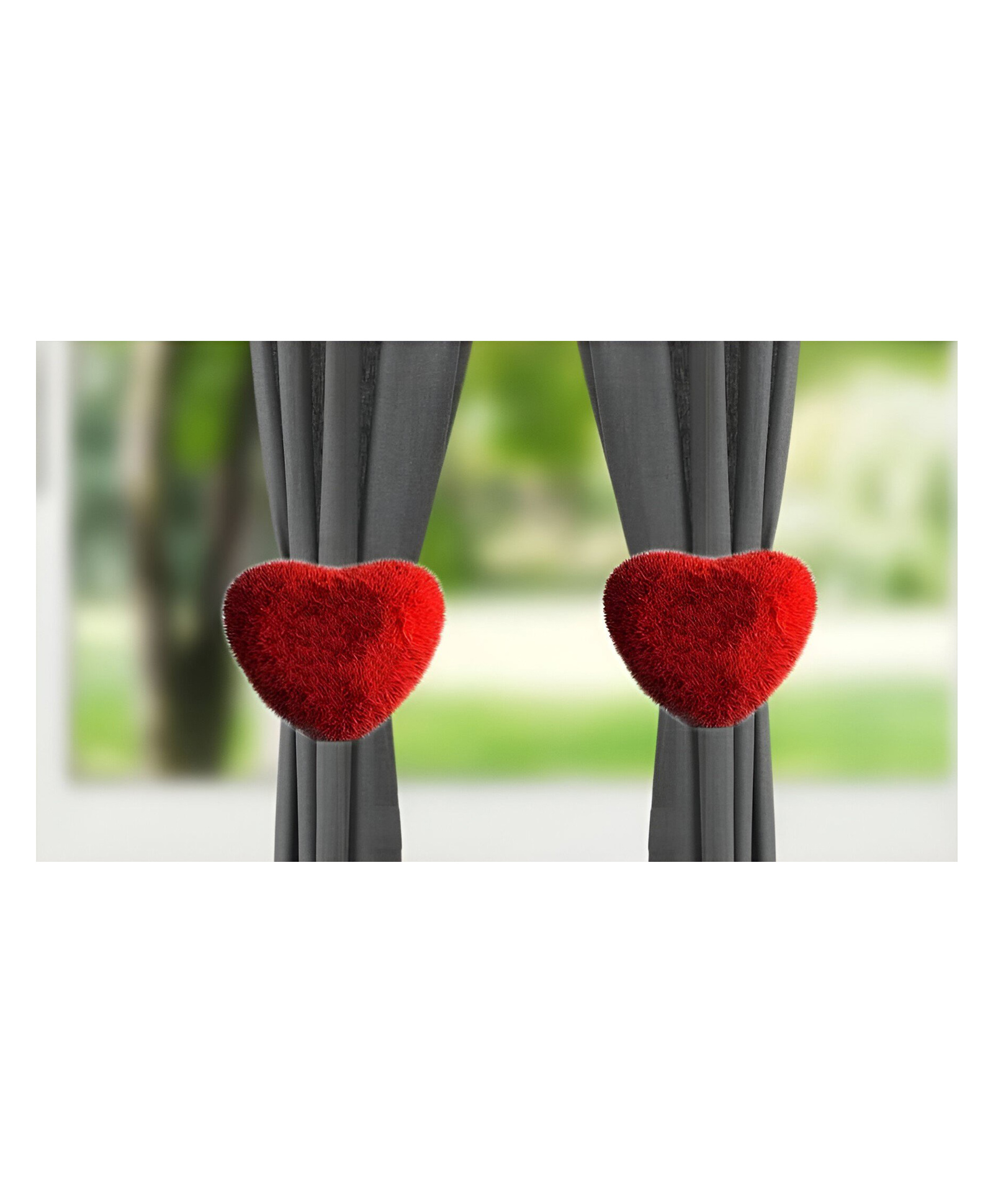 Tickles 2 Pcs Heart Soft Stuffed Plush Hanging Toy For Kids Boys & Girls Home Decoration (Size: 25 cm Color: Red)-image-49