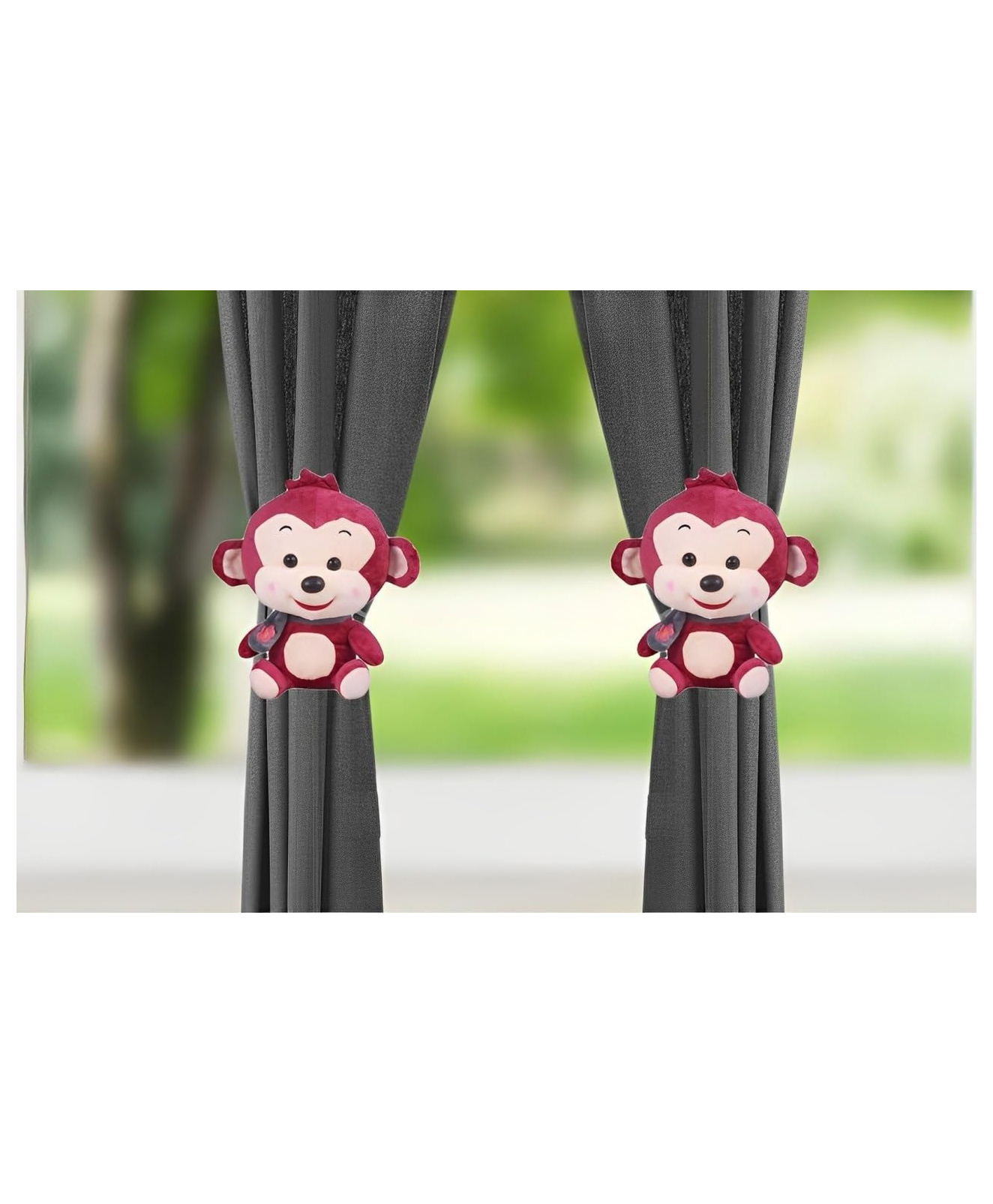 Tickles 2 Pcs Monkey Soft Stuffed Plush Animal Hanging Toy For Kids Boys & Girls Home Decoration (Color: Red Size: 25 cm)-image-42