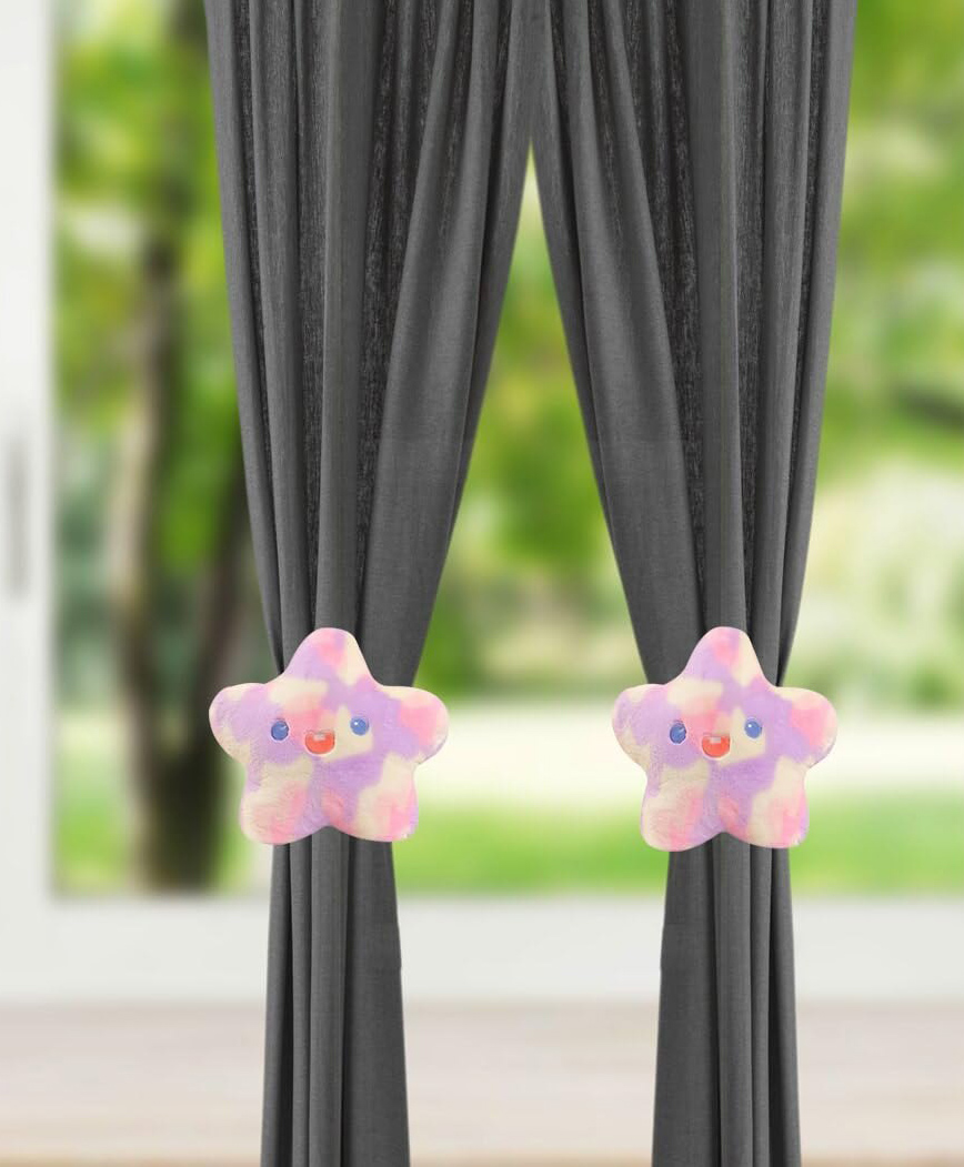 Tickles 2 Pcs Star Soft Stuffed Plush Hanging Toy For Kids Boys & Girls Home Decoration (Color: Multi; Size: 12 cm)-image-21