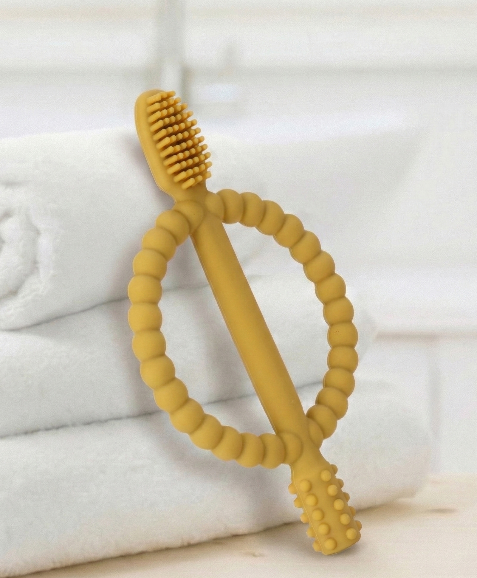 fab n funky Gum Training Toothbrush with Ring Body Design with Soft Bristles - Yellow-picture-37