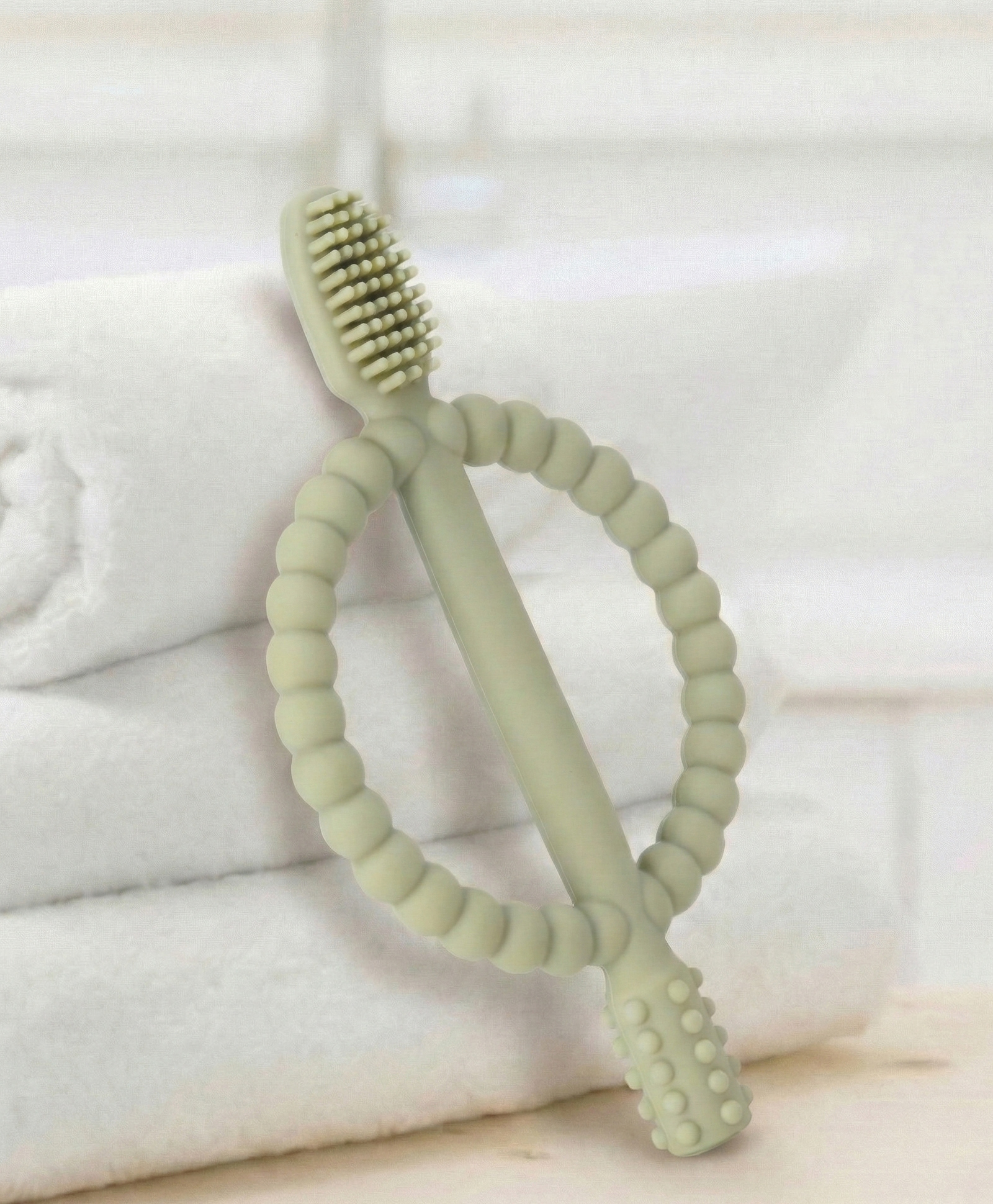 fab n funky Gum Training Toothbrush with Ring Body Design with Soft Bristles - Green-picture-38