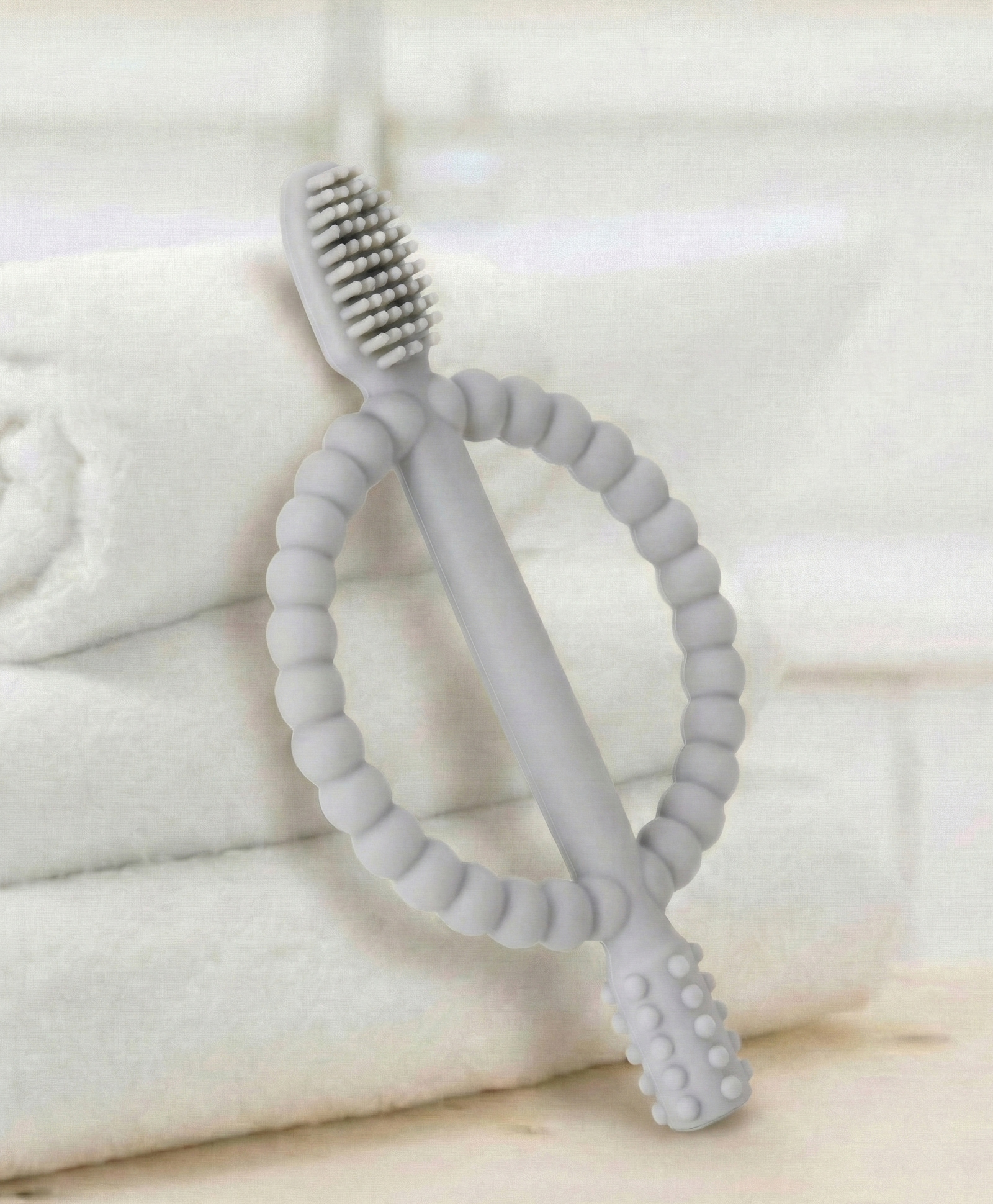 Gum Training Toothbrush with Ring Body Design with Soft Bristles - Grey-image-26