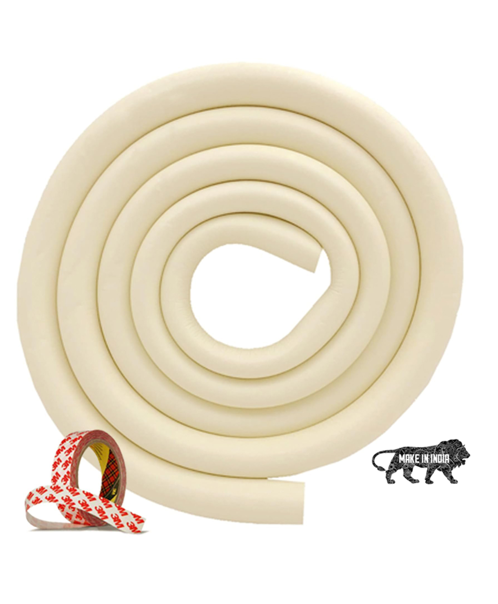 Kids Station Baby Safety Edge Protector 2 m U-Shape Rubber Guard for Sharp Furniture Edges Beige-image-27