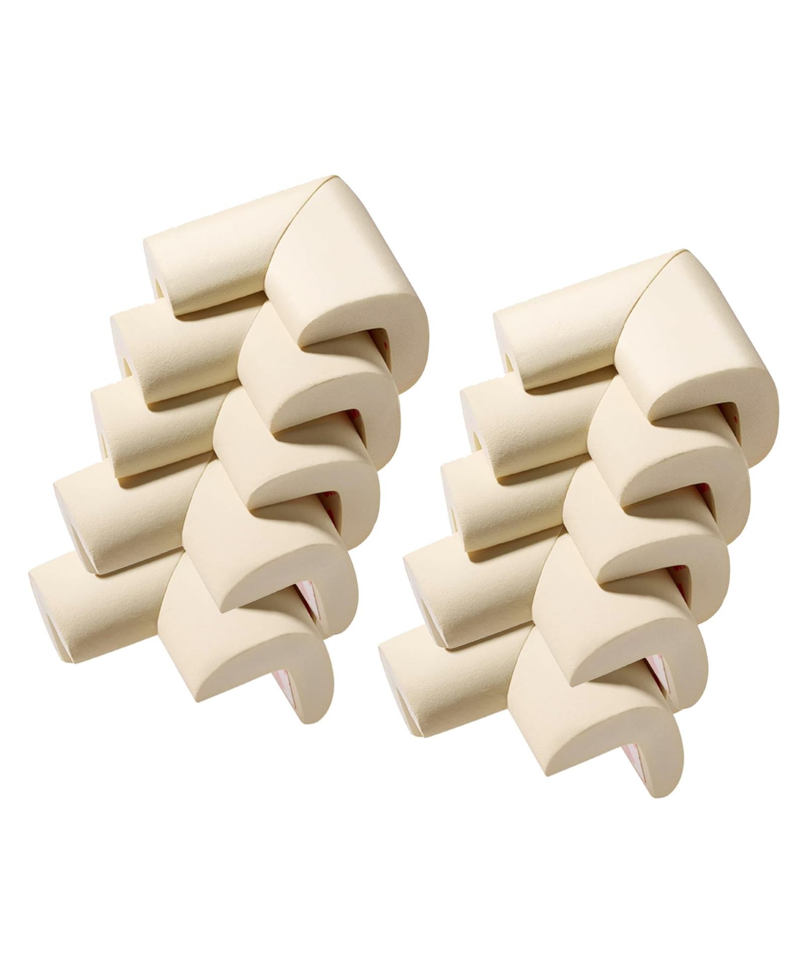 Kids Station Corner Guards for Baby Safety Pack of 10 L-Shape Rubber Protectors for Sharp Furniture Edges BPA Free (Beige)-image-48