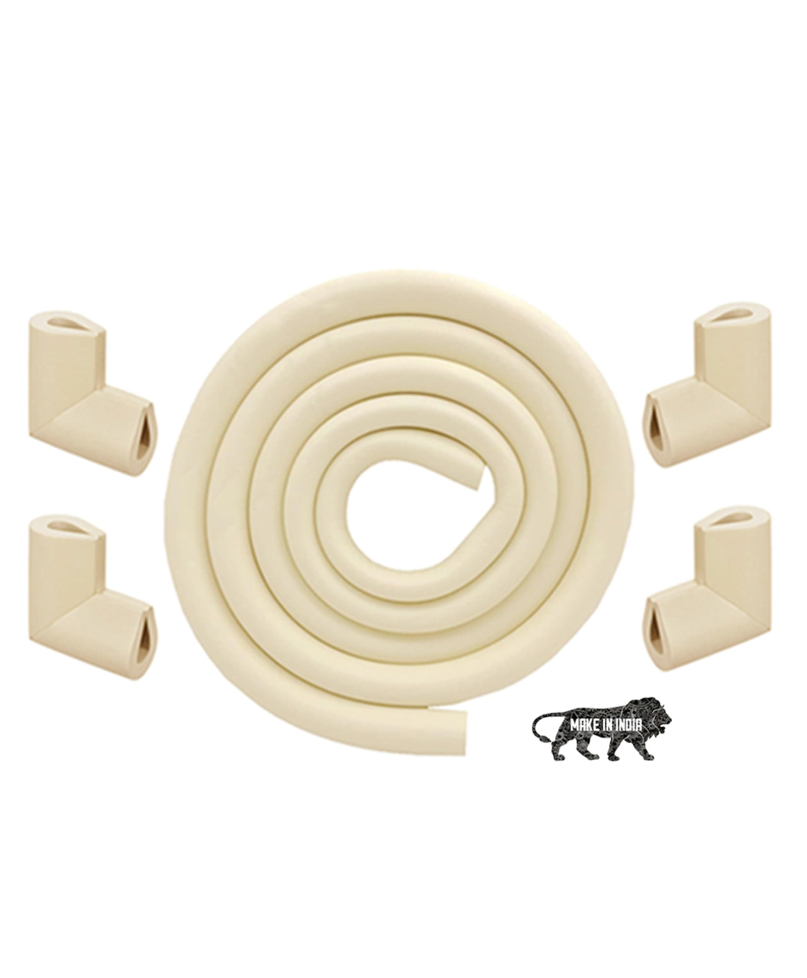 Kids Station Edge & Corner Guards Combo for Baby Safety 5m U-Shape Edge Protector + 8 Corner Guards (Beige)-image-12