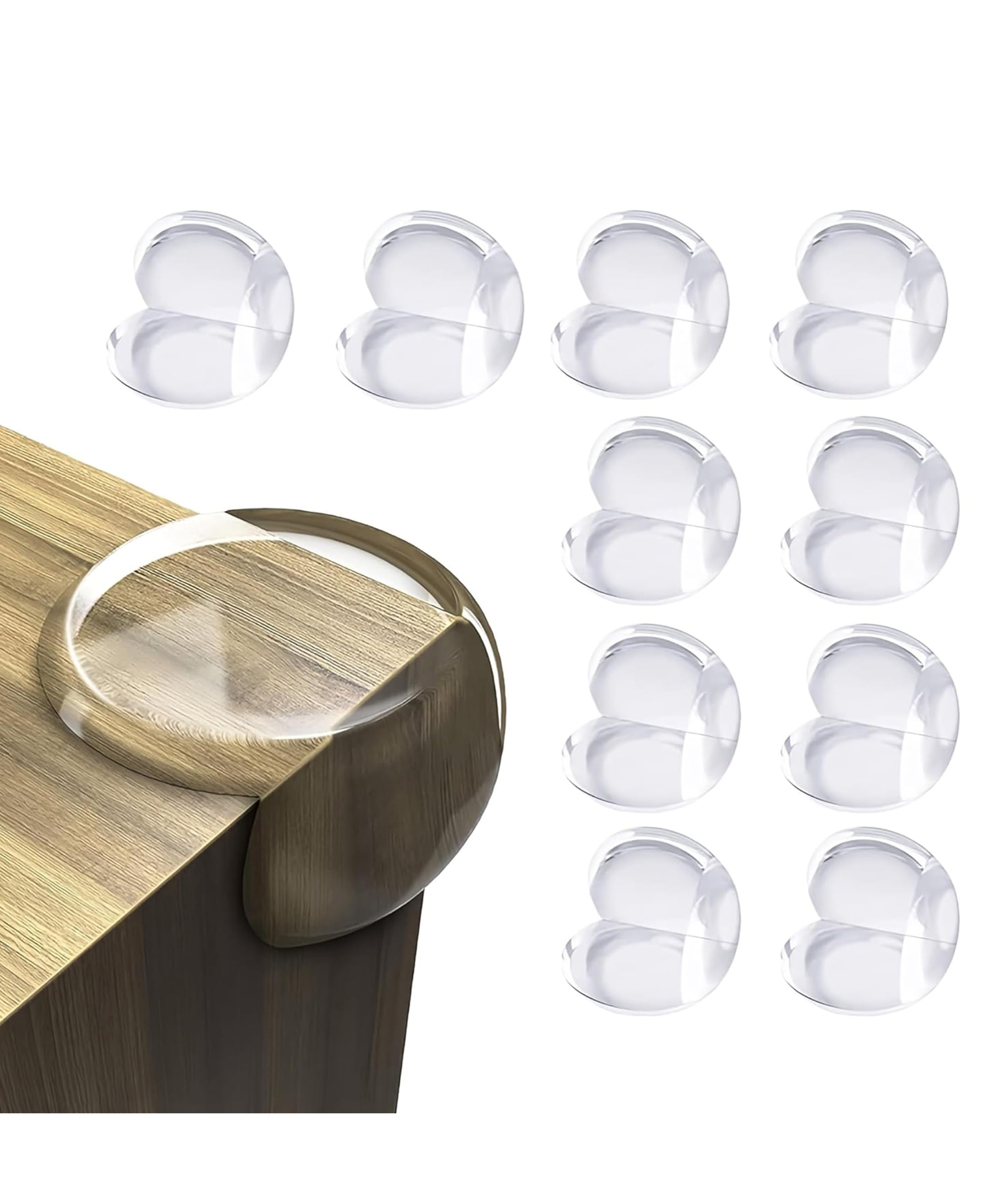 Kids Station Baby Corner Guards Transparent Silicone Safety Covers for Furniture Edges (Pack of 10, Round)-image-11