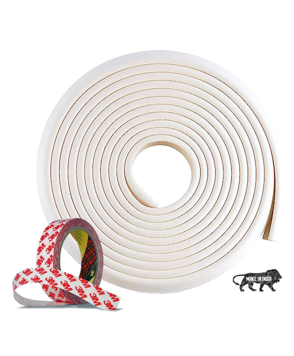 Kids Station Edge Protector for Baby Safety 5m L-Shape Rubber Guard for Sharp Edges (Off-White)-image-2