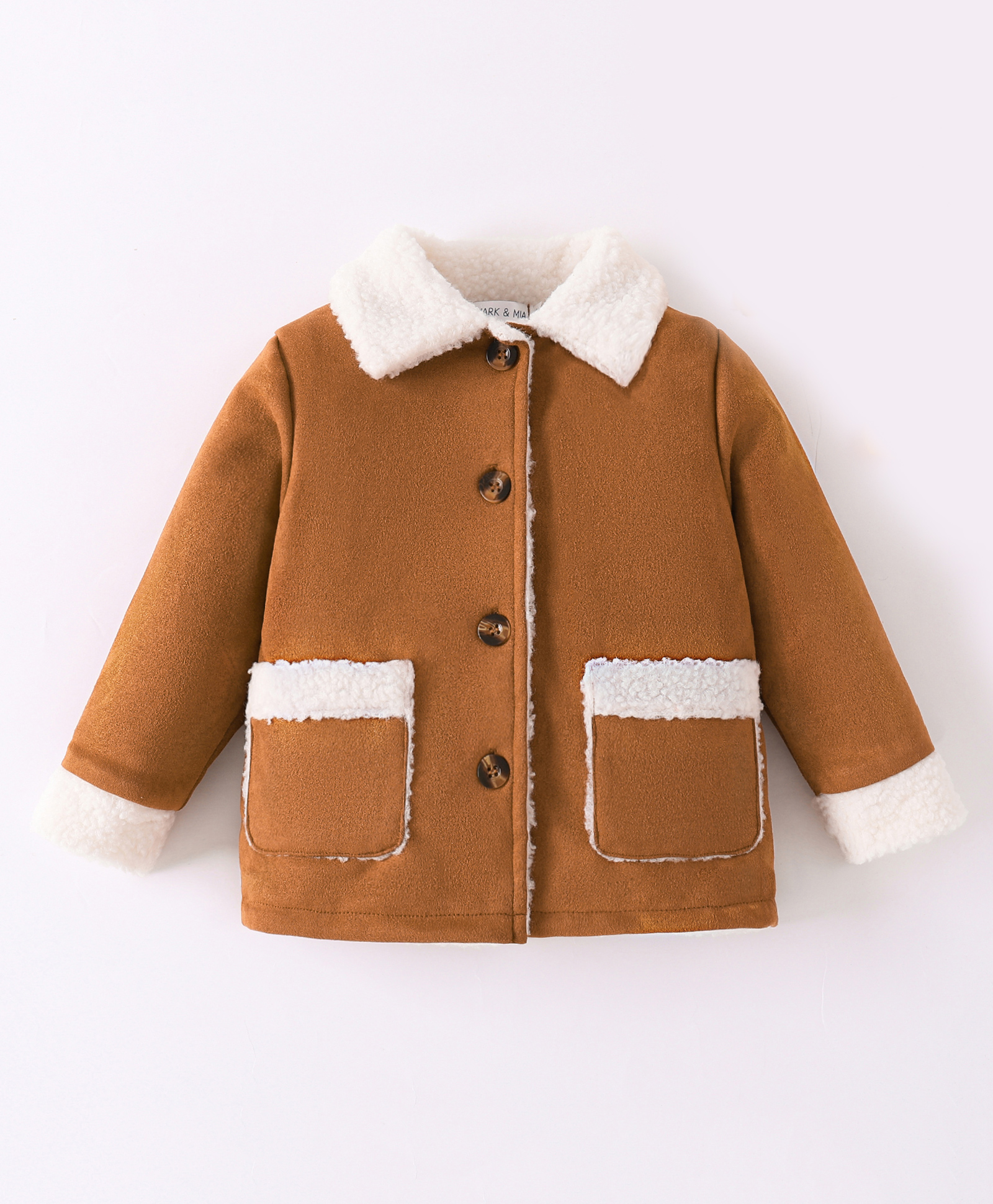 Mark & Mia Full Sleeves Solid Jacket With Pockets - Brown-image-25