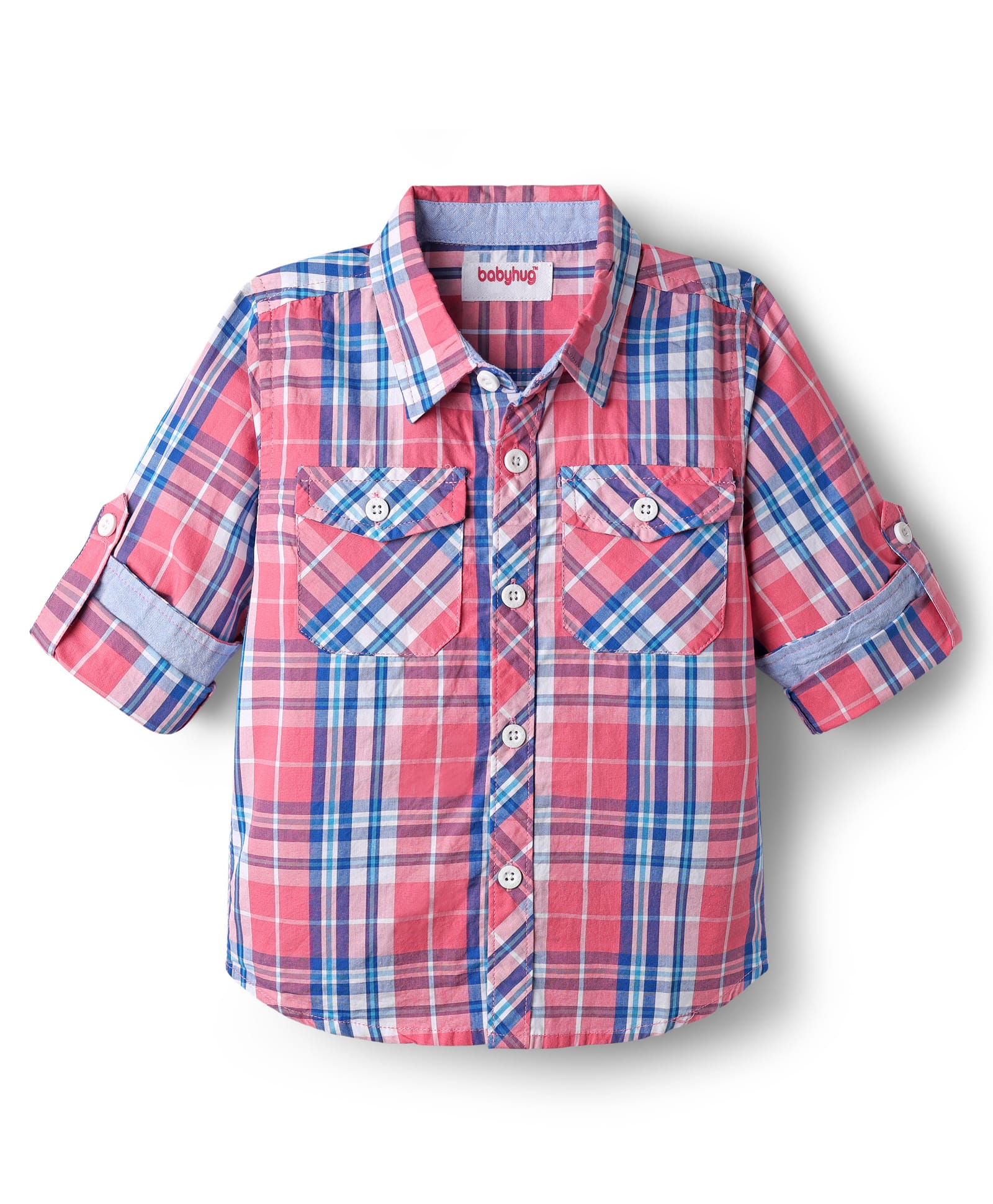 Babyhug Cotton Woven Full Sleeves Checks Shirt - Multicolor-image-31