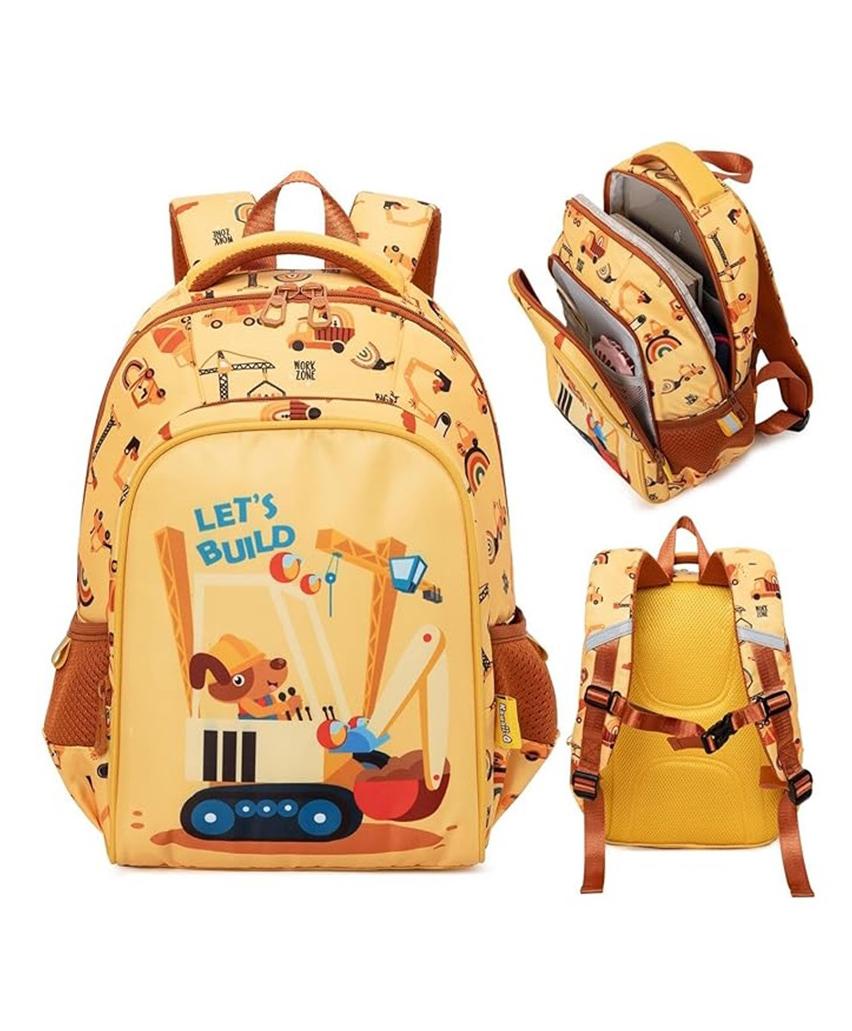 Sanjary Cute Design & Comfortable Shoulder School Backpack 14 inch for Kids color design may vary-image-41